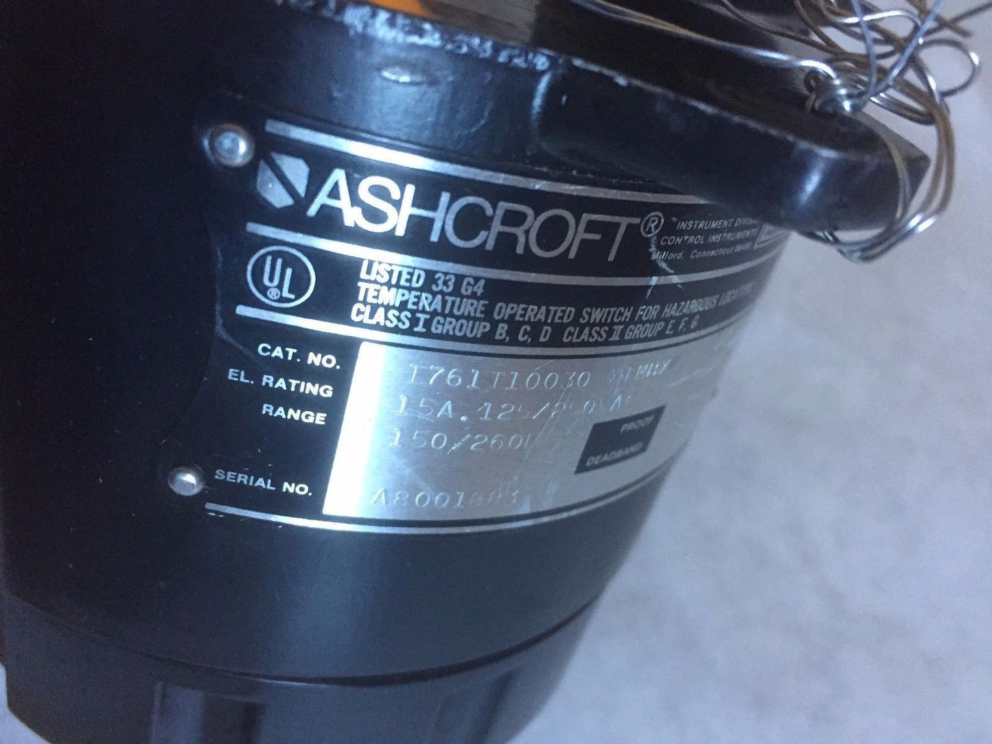 New Ashcroft T761t10030 Xtmbx Temperature Siwthc With Probe, 150/260°F,Bx