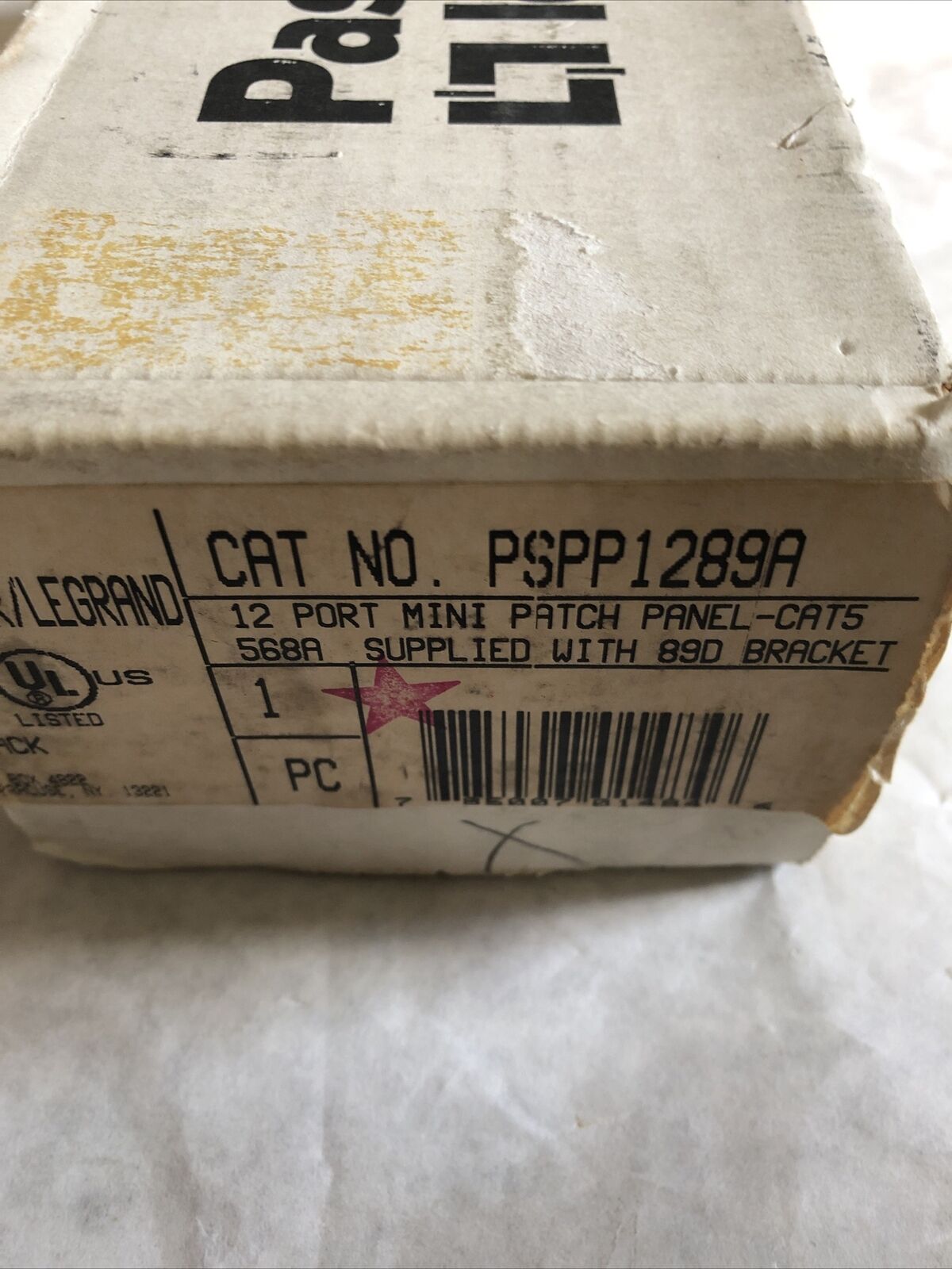 New Legrand  Pspp1289a Pass & Seymour  Patch Panel,Be