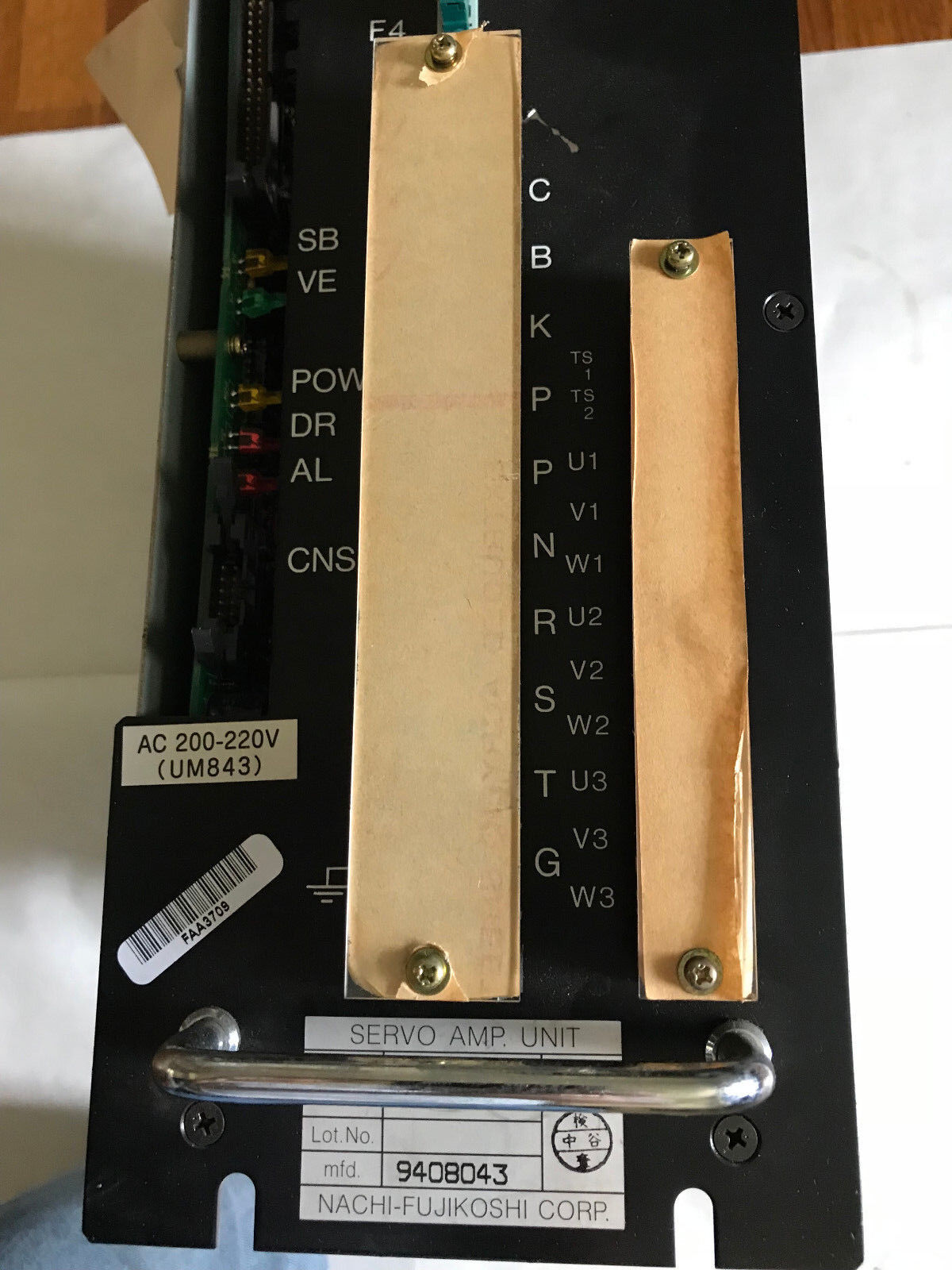 Nachi-Fujikoshi Auy333 Servo Amplifier 200-220(Um843),Nachi Auy333,Sc15,S.H.V,Ad