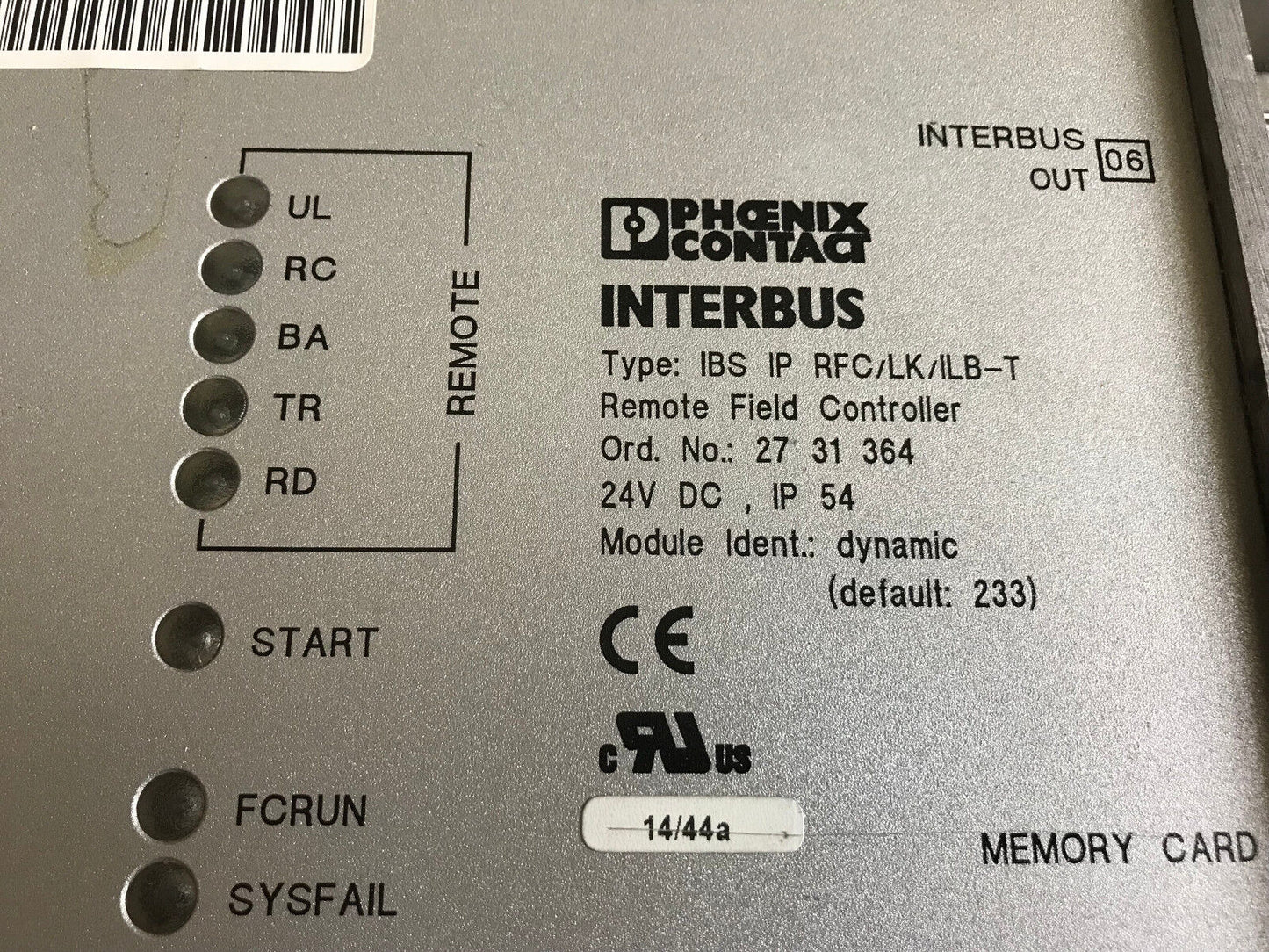 Phoenix Contact Ibs Ip Rfc/Lk/Ilb-T Interbus Remote Field Controller 24Vdc,Sr