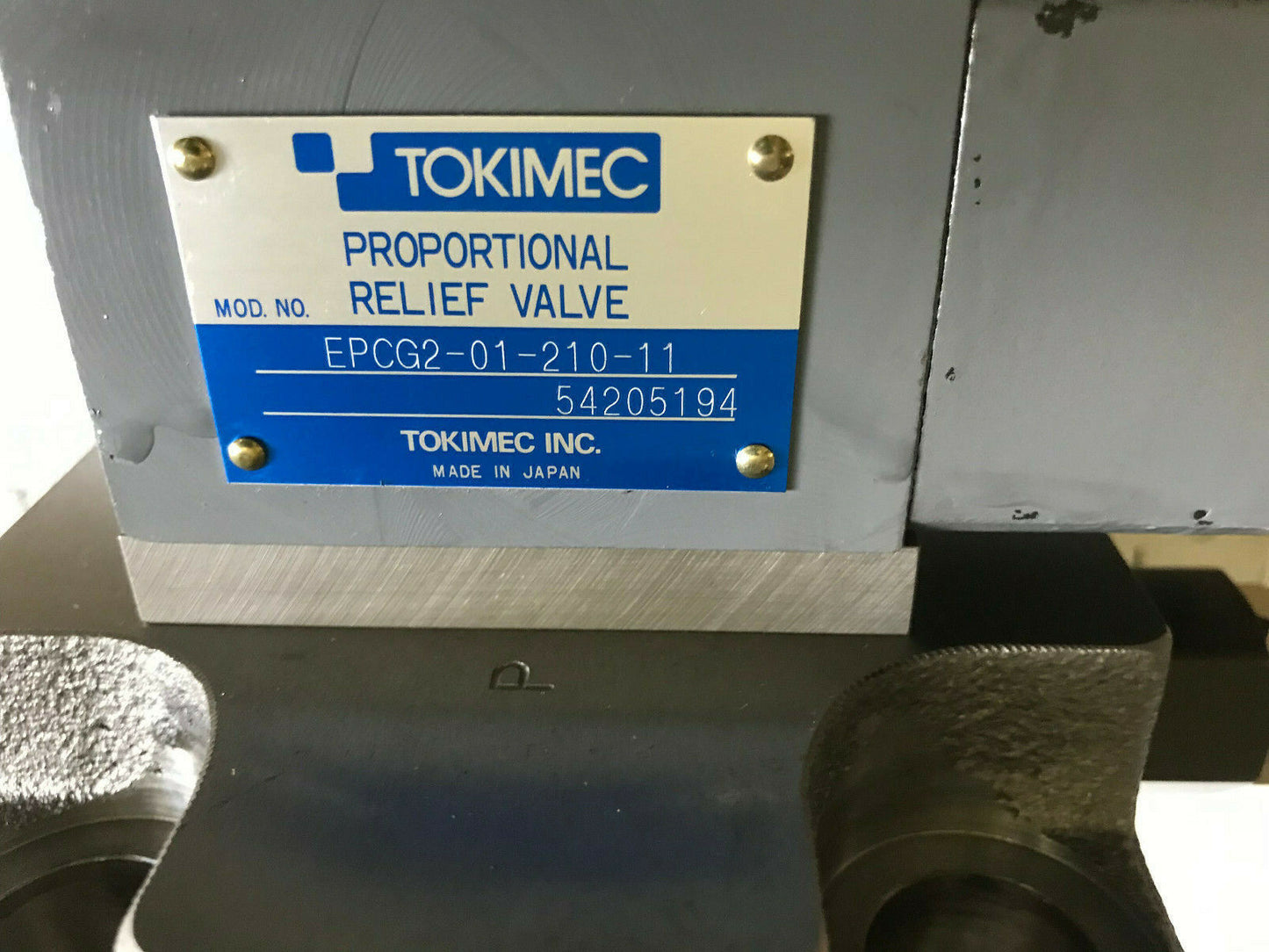 Tokimec Cvu-40-C3-J39-W-245-10-Ja109,Epcg2-01-21011 Hydraulic Cartridge Valve,Ah