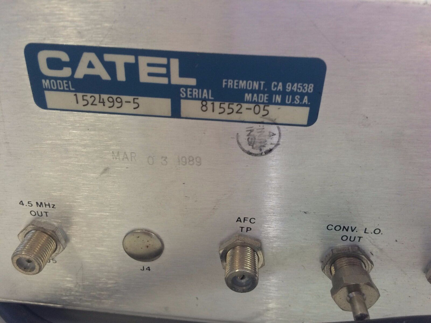 Catel 152499-5 Television Demodulator ,Input Converter, I.F Amplier,Agc,Cy