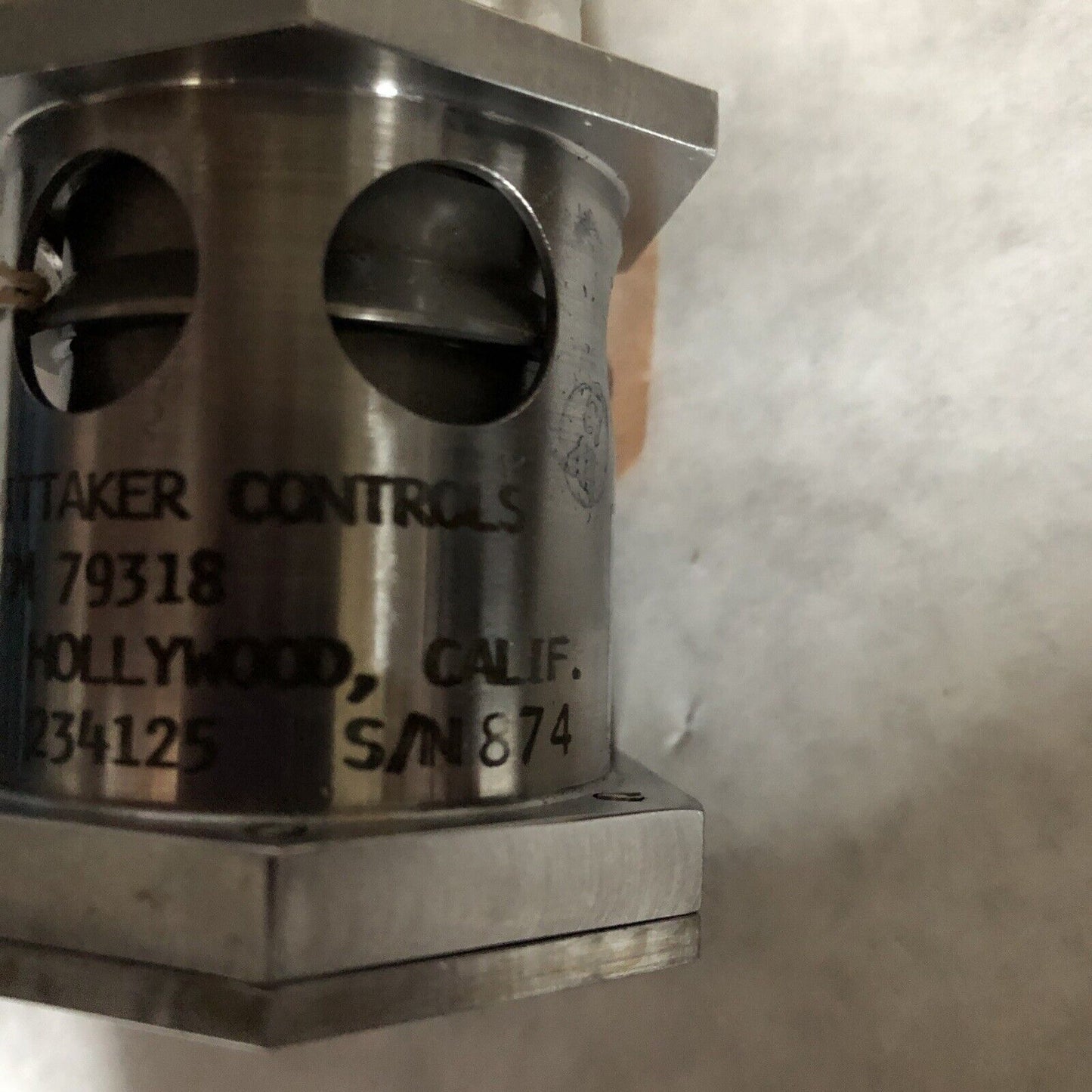 Whittaker Controls 234125 Dc-10 Fuel Pressure Relief Valve,Faa-Pma Fscm 79318,Ct