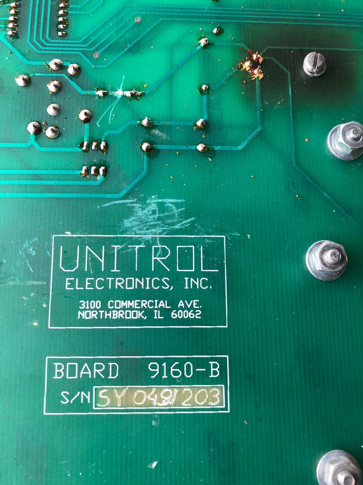 Unitrol 9160-B Welding Control Board Circuit Board No 9160,Fi