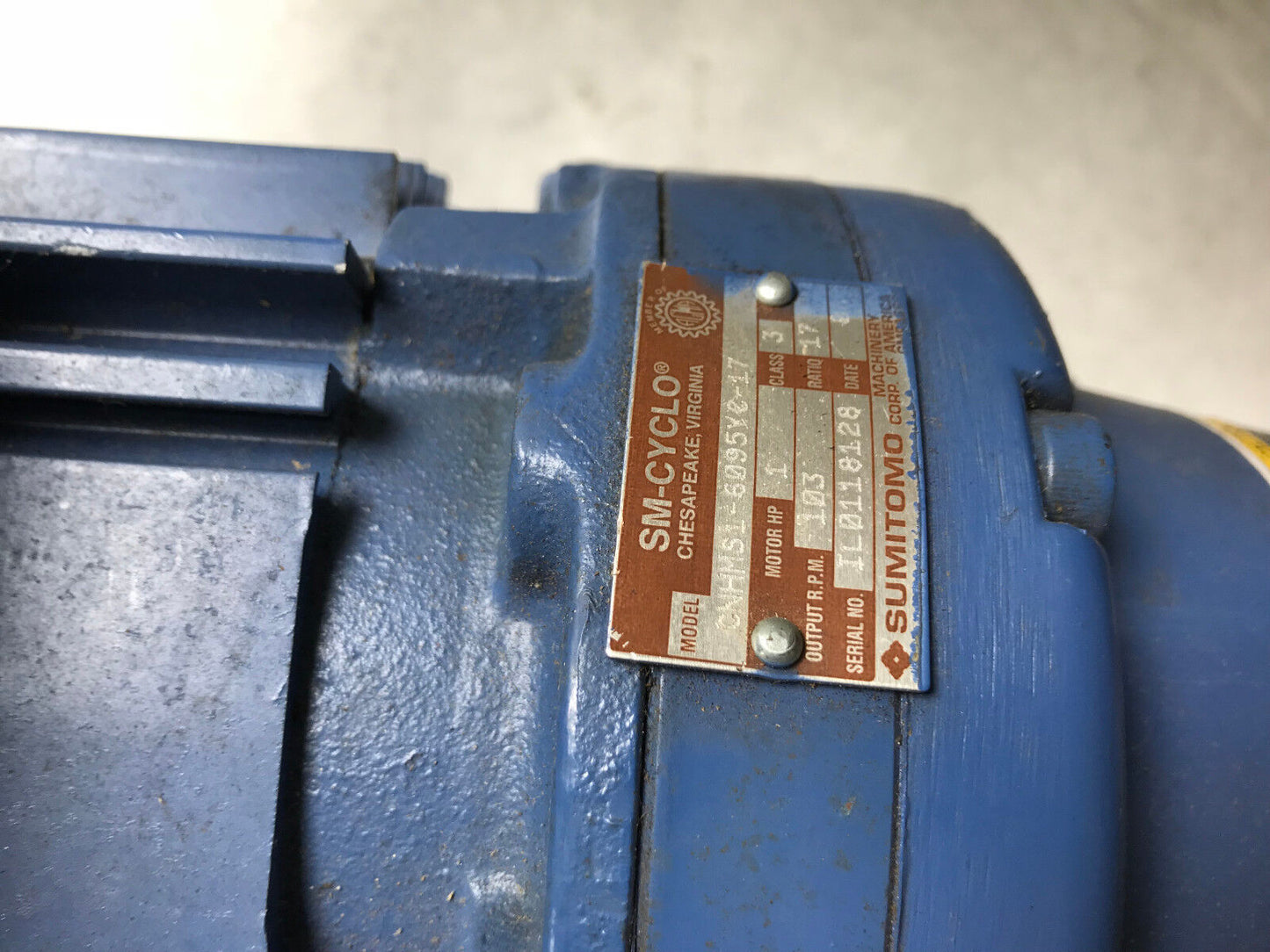 New Sumitomo Cnhms1-6095Yc-17,Tc-Fx Sm-Cyclo 6000 1Hp Induction Motor,Ta