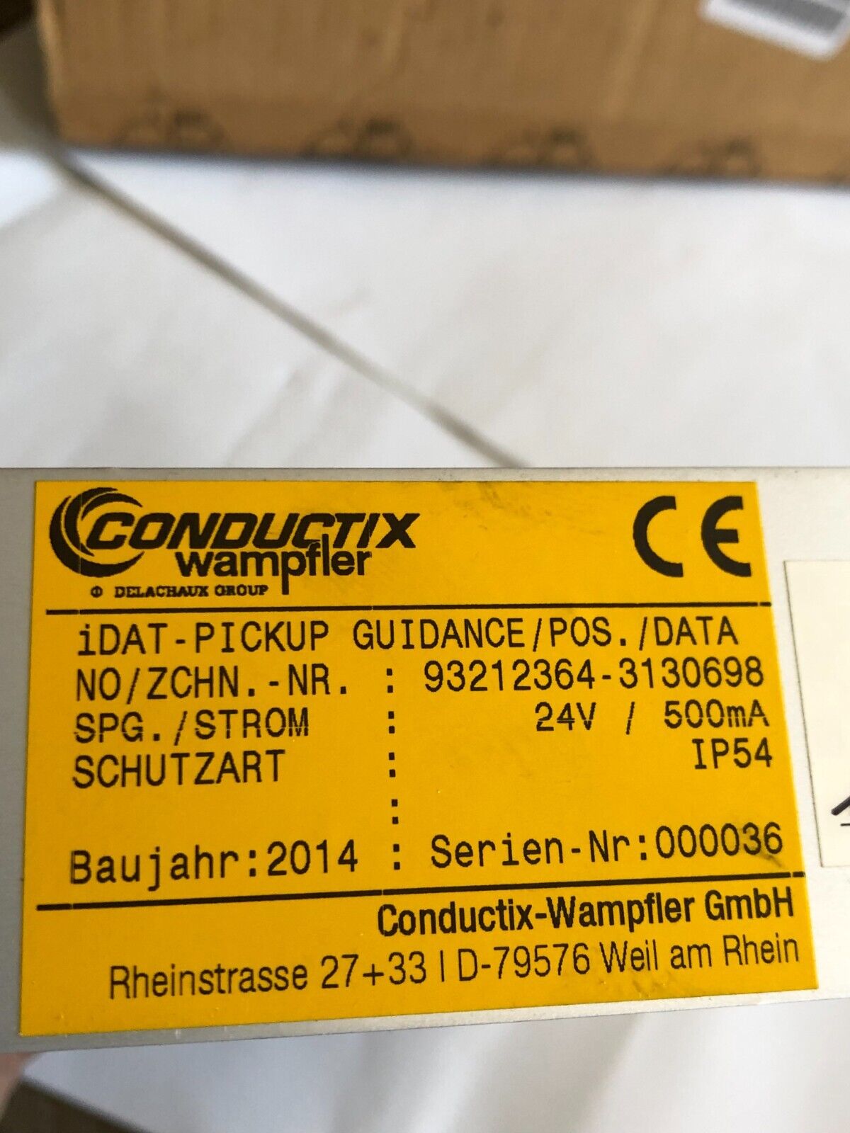 New Conductix Wampfler 93212364-3130698 Ipt Inductive Power Transfer,Ip54,An