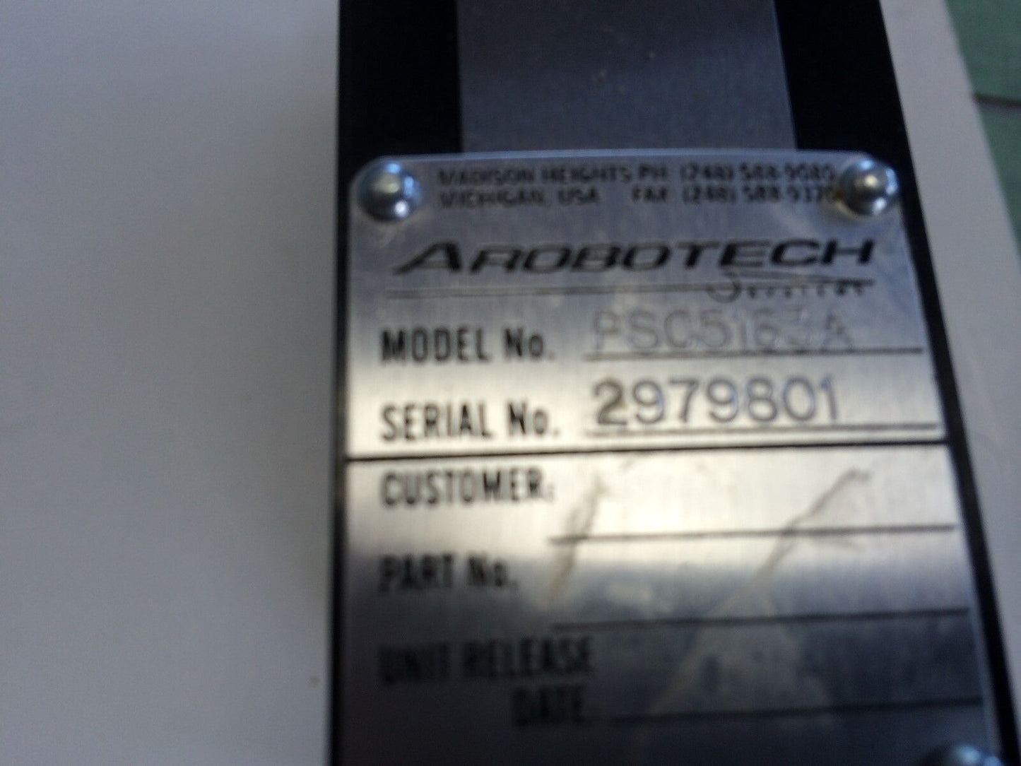 New Arobotech Psc5163a Pneumatic Gripper, Range: 80 To 100 Psi,Bb