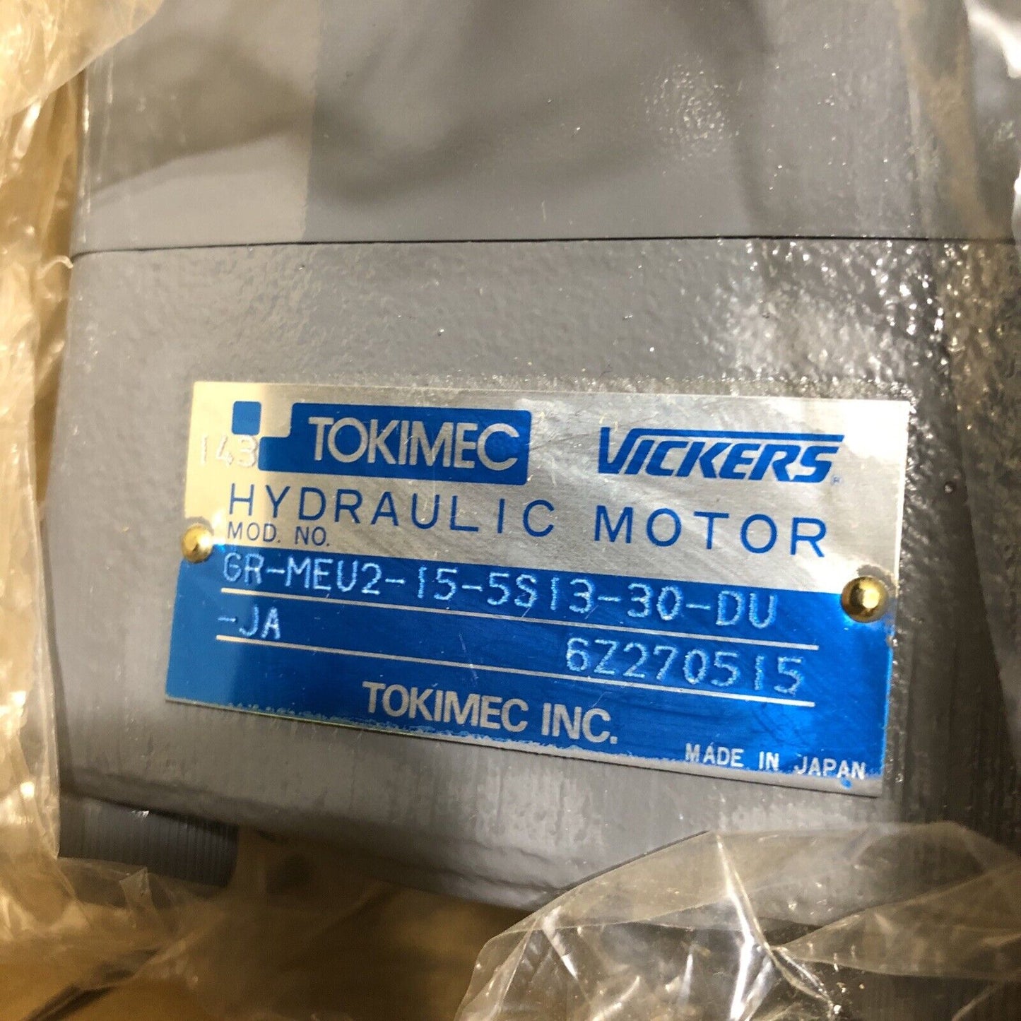 Tokimec/Vickers Gr-Meu2-15-5S13-30-Dv-Ja Hydraulic Motor Grme U2155s1330duja,Bc