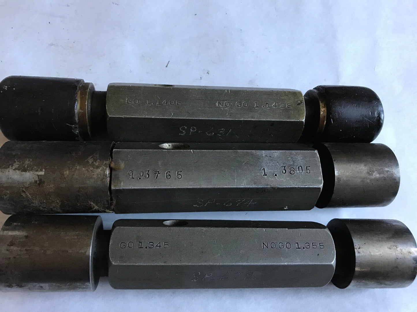 Lot The Pipe Machinery Go No Go Plug Gage 1.345,1.355,1.3765,1.3805,1.1406,Sa