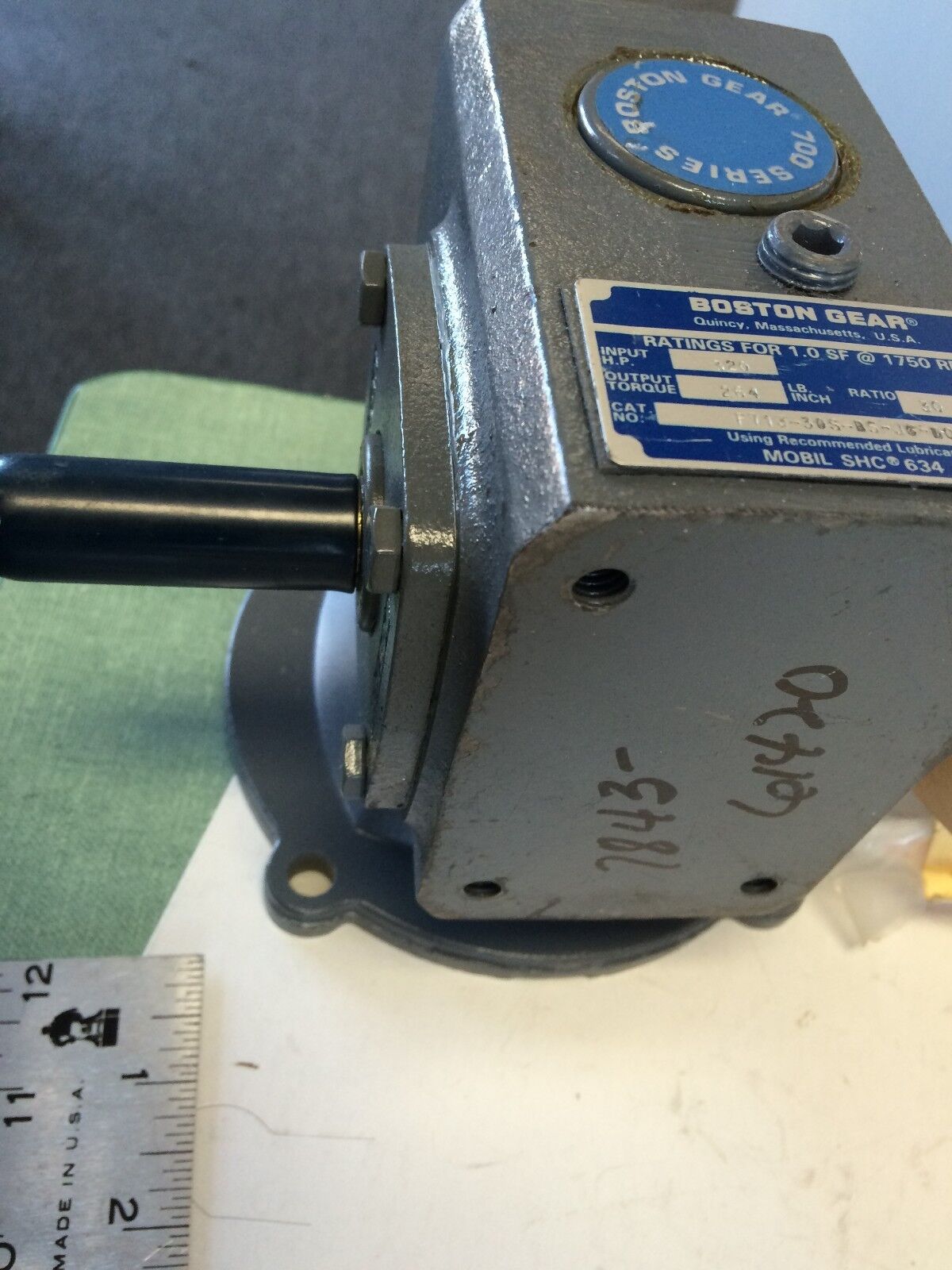 New Boston Gear F713-30S-B5-J6-Dor Right-Angle Gear Motor,30:1-Ratio,.320Hp,Ck