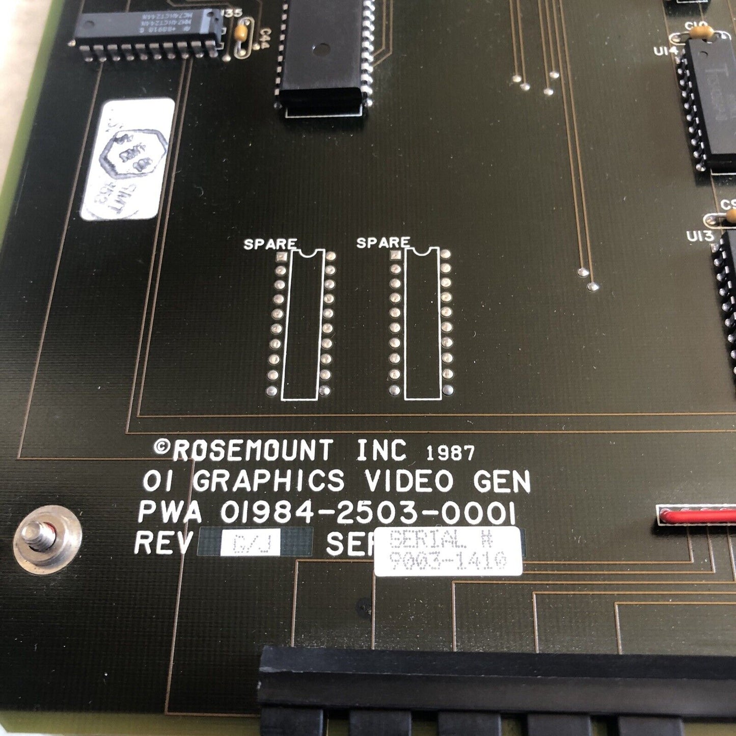 New Rosemount Oí Graphics Video Gen,Pwa 01984-2503-0001 Rev G/J,Circuit Board,Cx