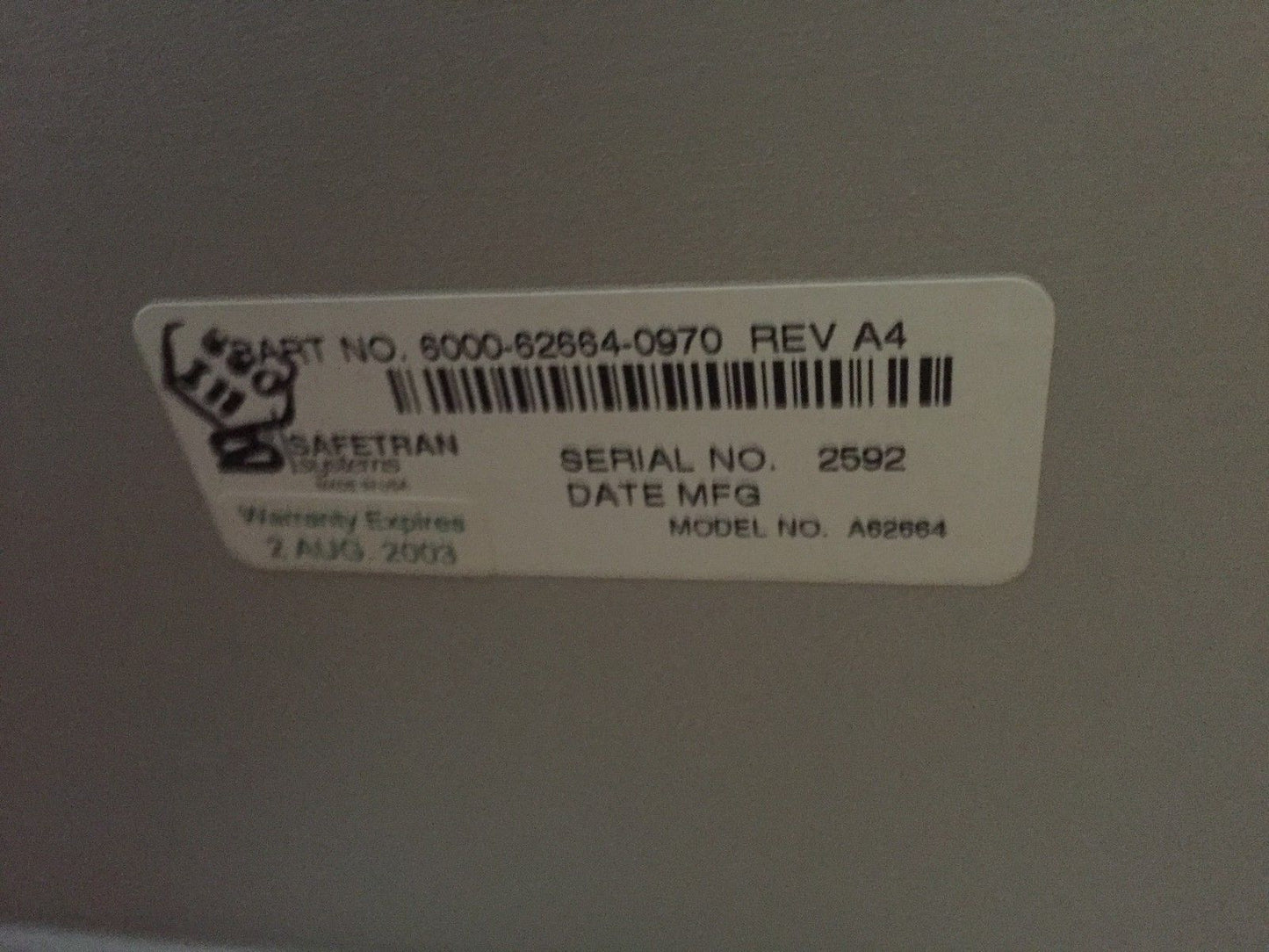 New Safetran 6000-62664-0970,62668,62664,Simulator Bi-Directional Assembly,Dl