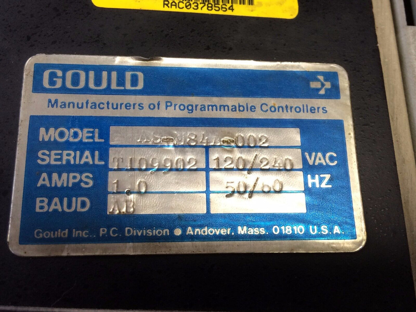 Gould As-M84a-002 Plc System Micro 84 Cpu,I/O's,B351,B350,Cu