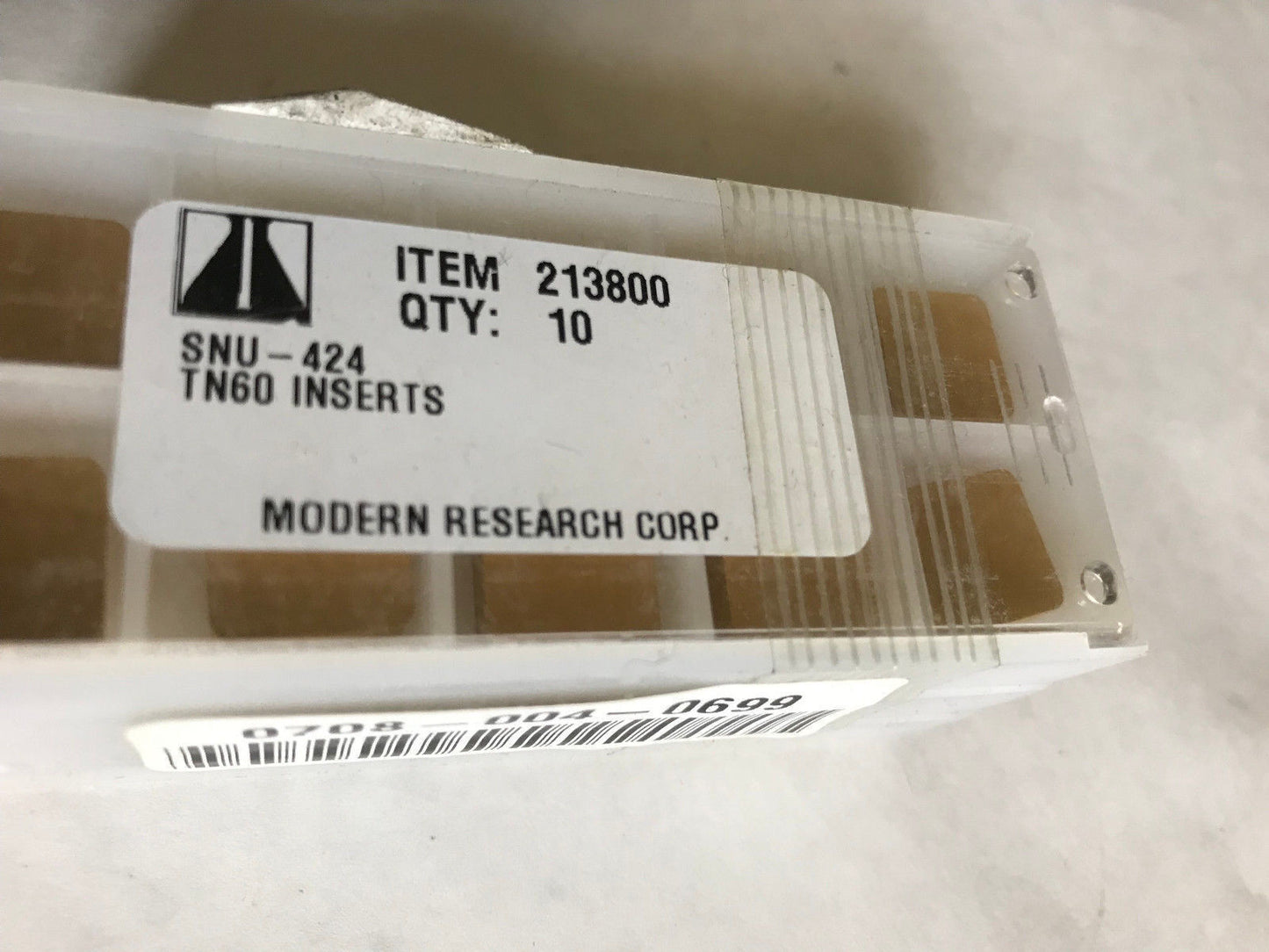 New Lot 30 Modern Research Snu-424 Carbide Inserts,Tin 213800  Tn60,Sa
