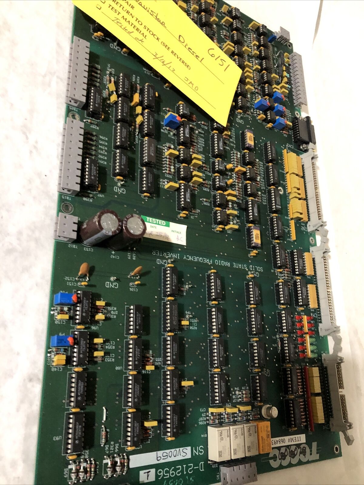 Tocco D-212956 Cnc Solid State Radio Frequency Inverter Board Tocco D-2129561,Fi