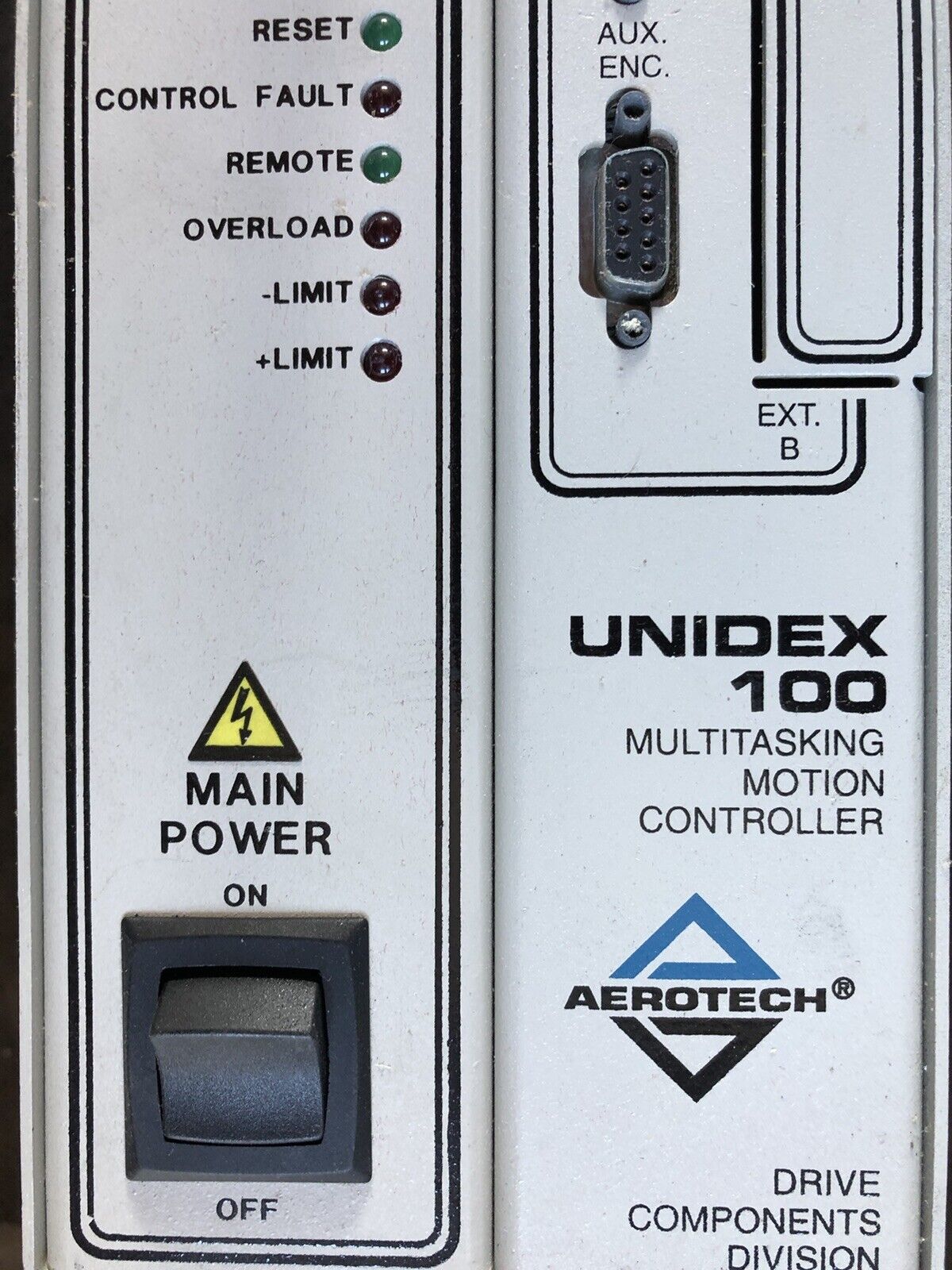 Aerotech Es13871-1 Unidex 100 Multitasking U100z-A-160-F2.5 ,250 Vac 3A,Cm,Bg