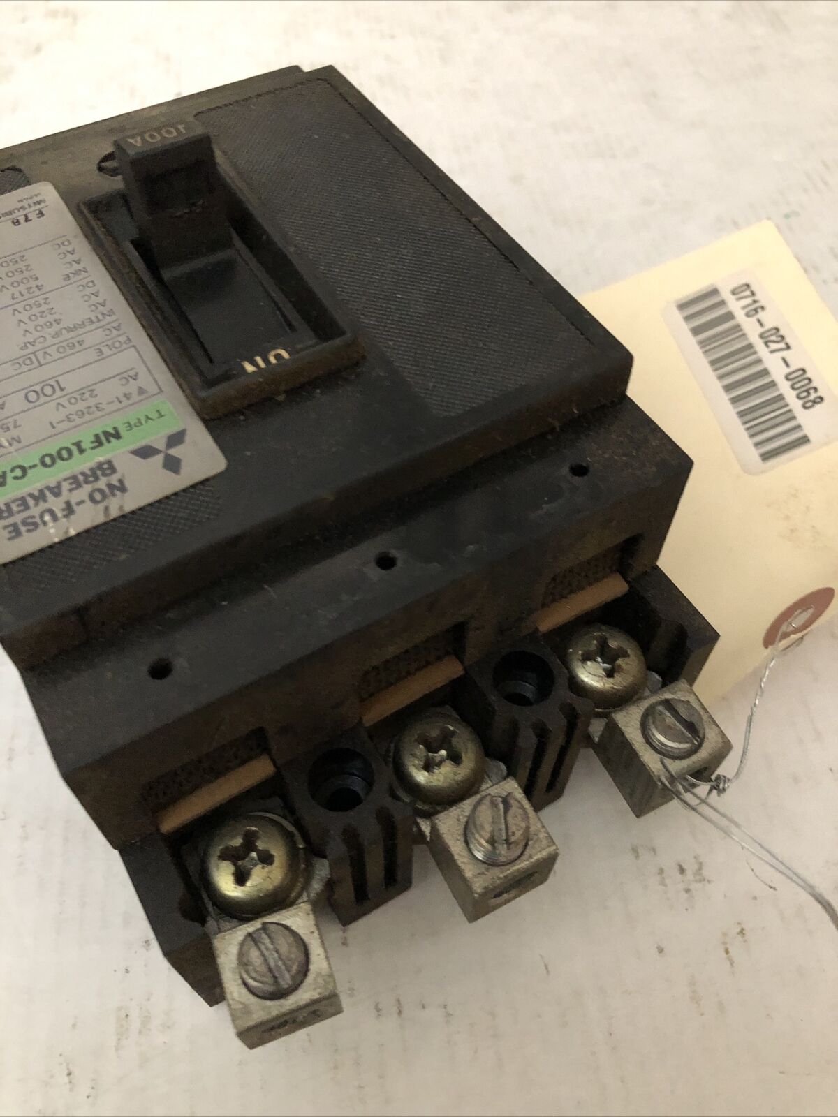 Mitsubishi Nf100-Ca 3 Pole, 250Vdc/460Vac 100A Circuit Breaker,Ct