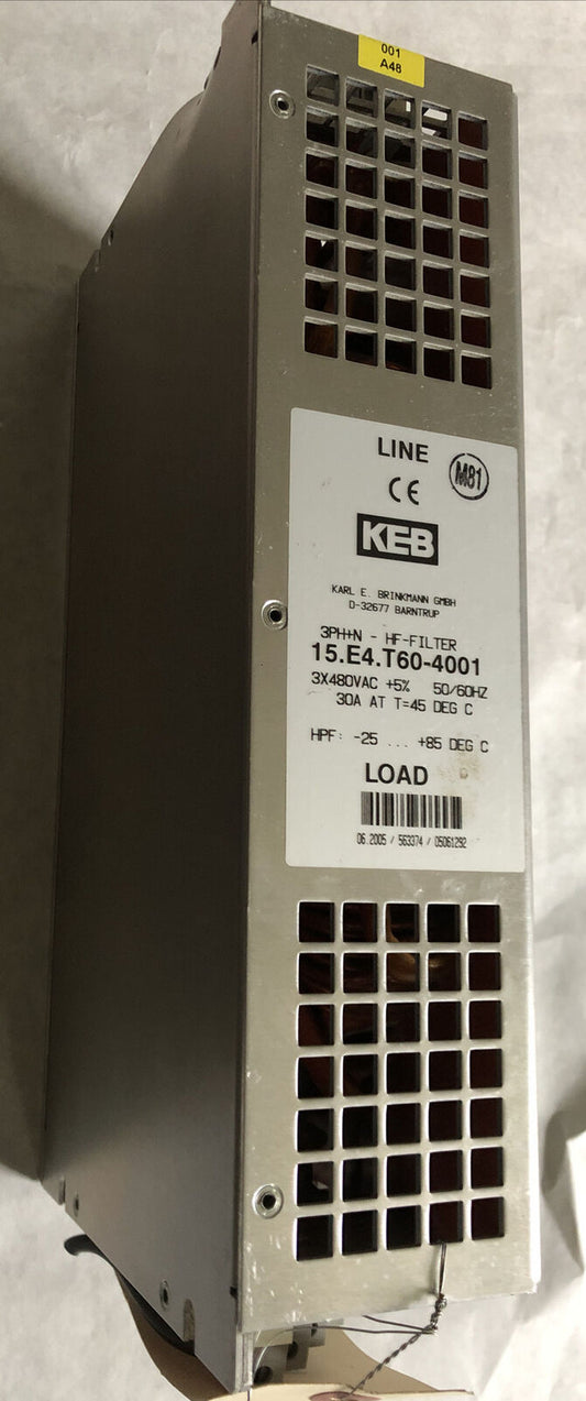 Keb 15.E4.T60-4001 Hf-Filter,3-Phase,480 Vac, 15.E4 T60-4001, Ap