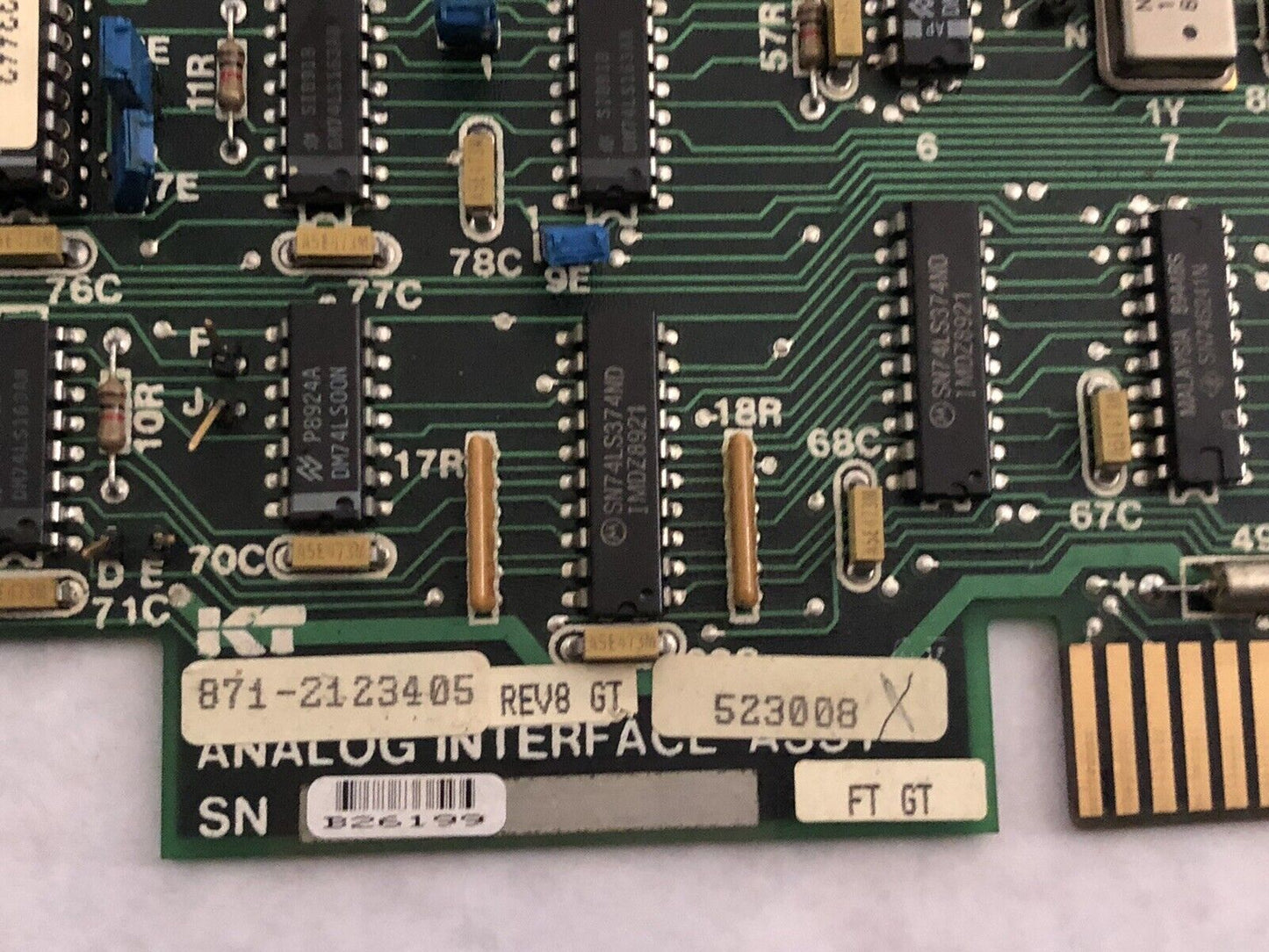 Kt Kearney & Trecker 871-2123405,1216988,1-21234 Analog Interface Board,Di