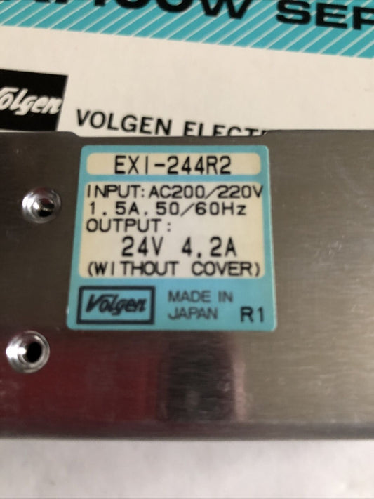 Volgen Exi-244R2 Power Supply,24 Vdc,4.2 Amps Volgen Traco Ex1-244R2,Ex1100w,Dj