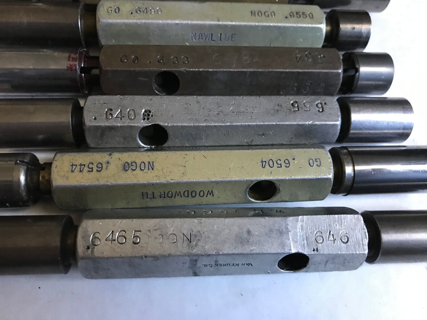 Lot The Pipe Machinery Go No Go Plug Gage .633,.645,.636,.631,.6054,650,.6550,Et