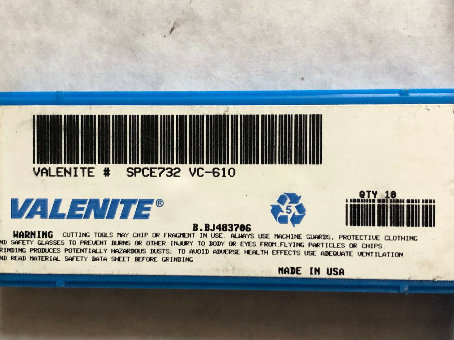 New Lot 90 Valenite Spce732 Vc610 Carbide Inserts Vc-610 ,Sv