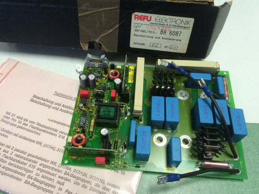 New Siemens 6Se4800-2Ab60,Ba6087,Refu Ba6087.02 Wiring/Triggering,An6024b,Bp