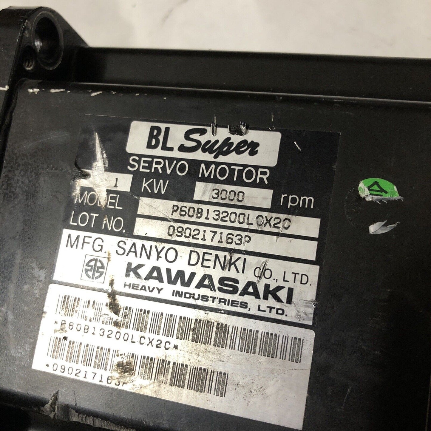 Kawasaki P60b13200l0x20 Bl Super Servo Motor,P60b13200l0x2c Sanyo Denki,Dj