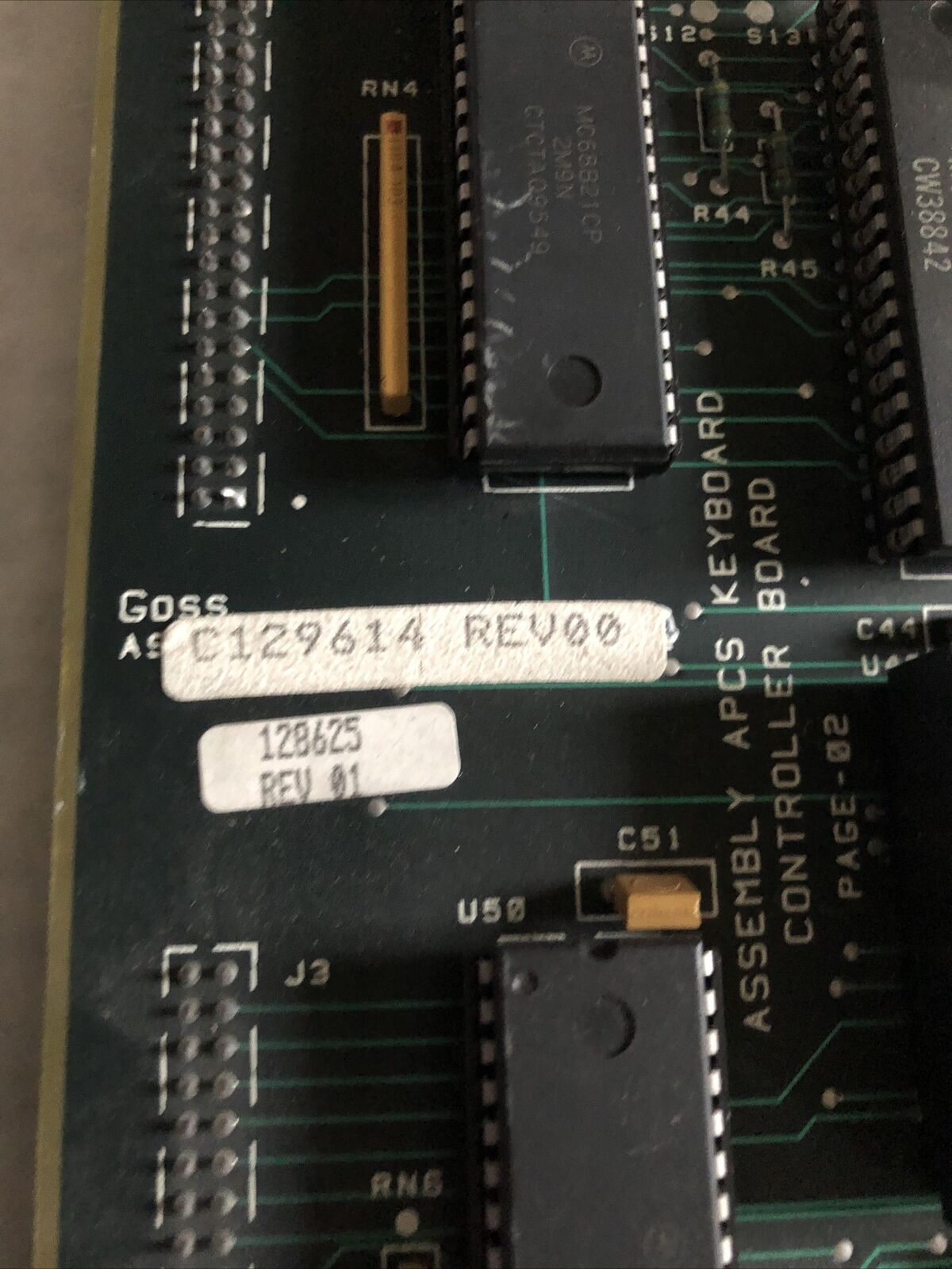 Rockwell E20117-1,C129614 Rev00,128625,124441 Board Keyboard Controller Apcs,Sh