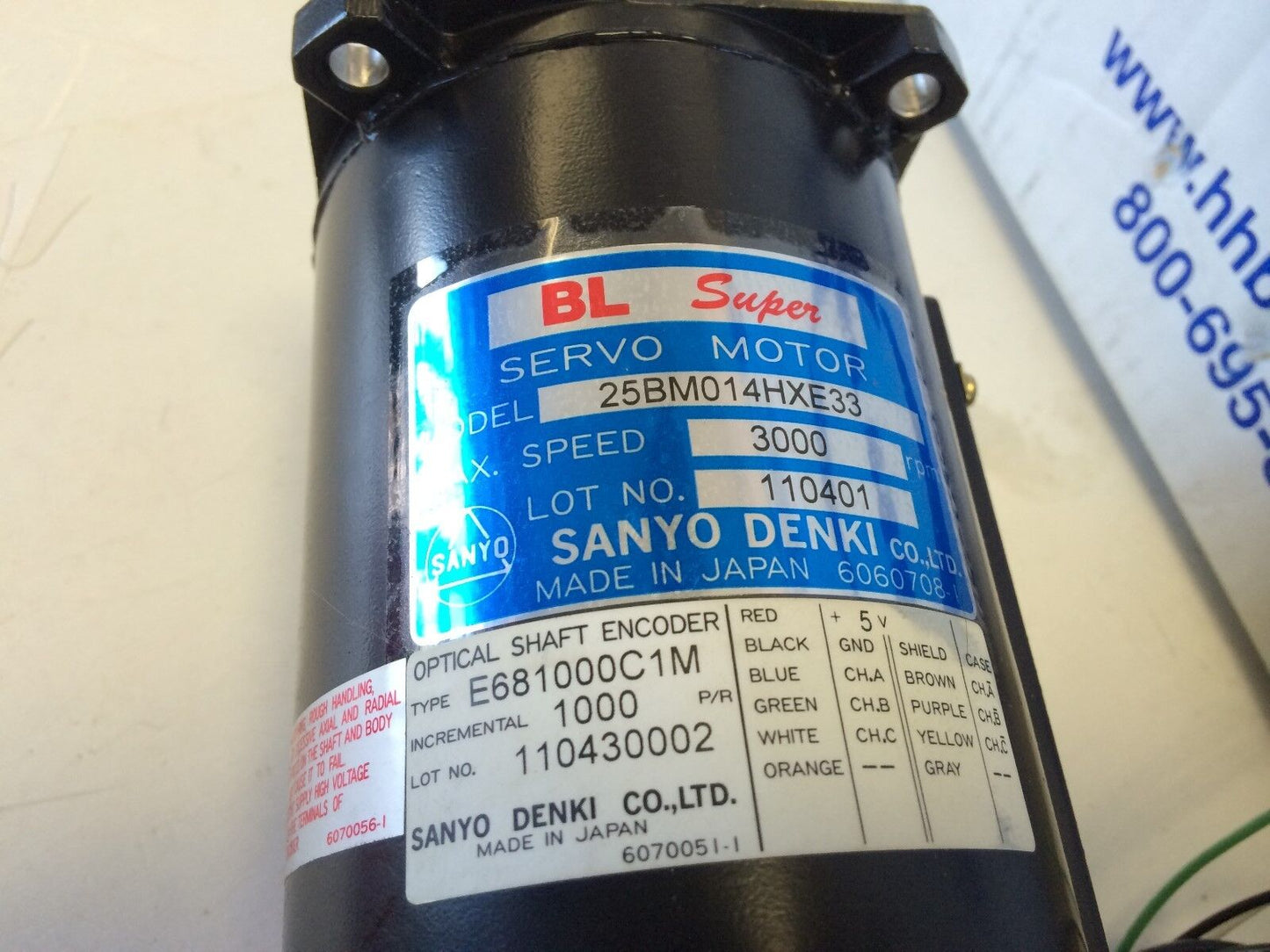 New Sanyo Denki 25Bm014hxe33 Bl-Super Servo Motor,E681000c1m,14Mm,Fg