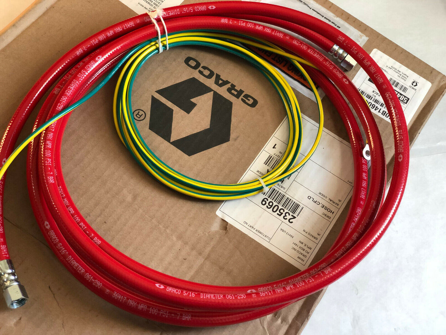 New Graco 235069 Coupled Hose 5/16" Diameter 061-290,36417,E69567 (P) Cable,Sj