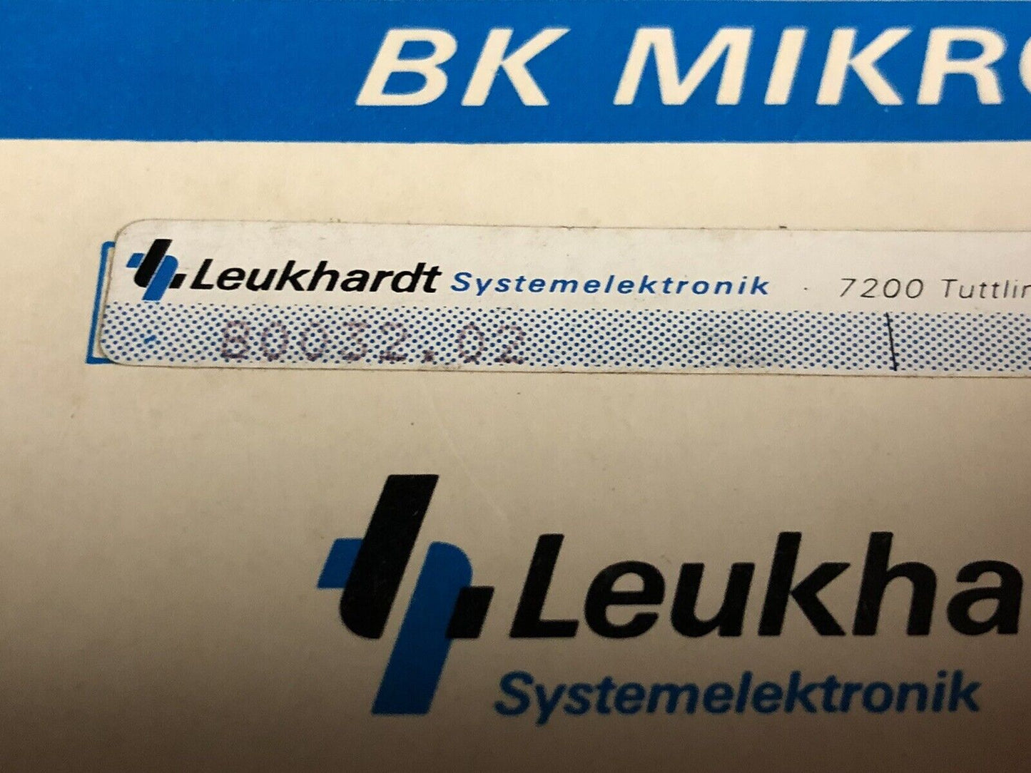 New Leukhardt 8.0030.02,507386.011,B.0030.02 Systems,Bk Mikro 2 Tool Sensor,Ex