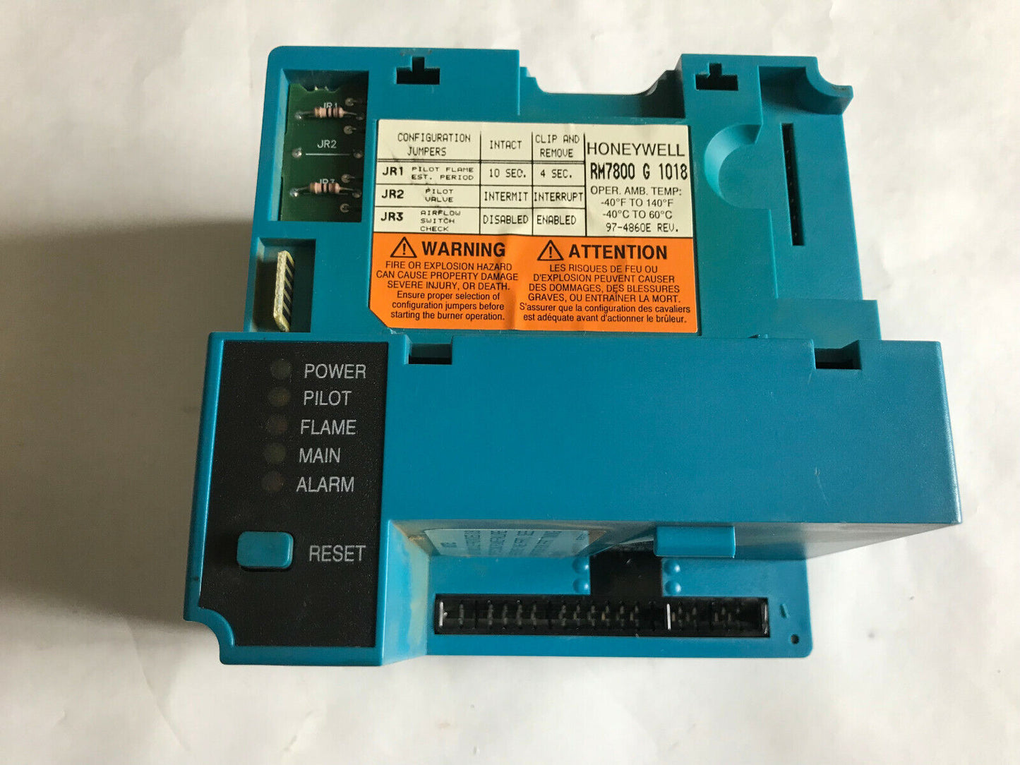 Honeywell Rm7800 G 1018 Burner Control, (Plastic Damaged),Sm