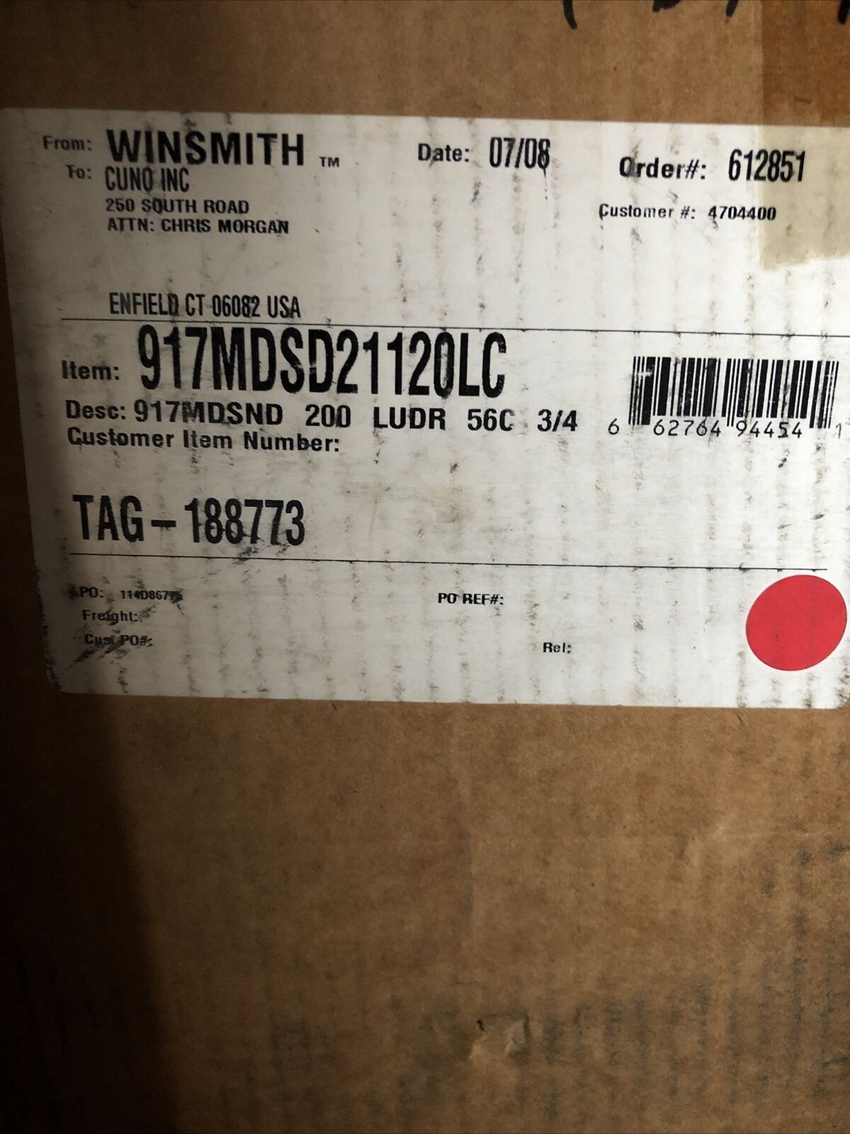 Winsmith 917Mdsnd Gear Speed Reducer,56C Frame,200:1 Ratio, 917Mdsd21120lc,Fb