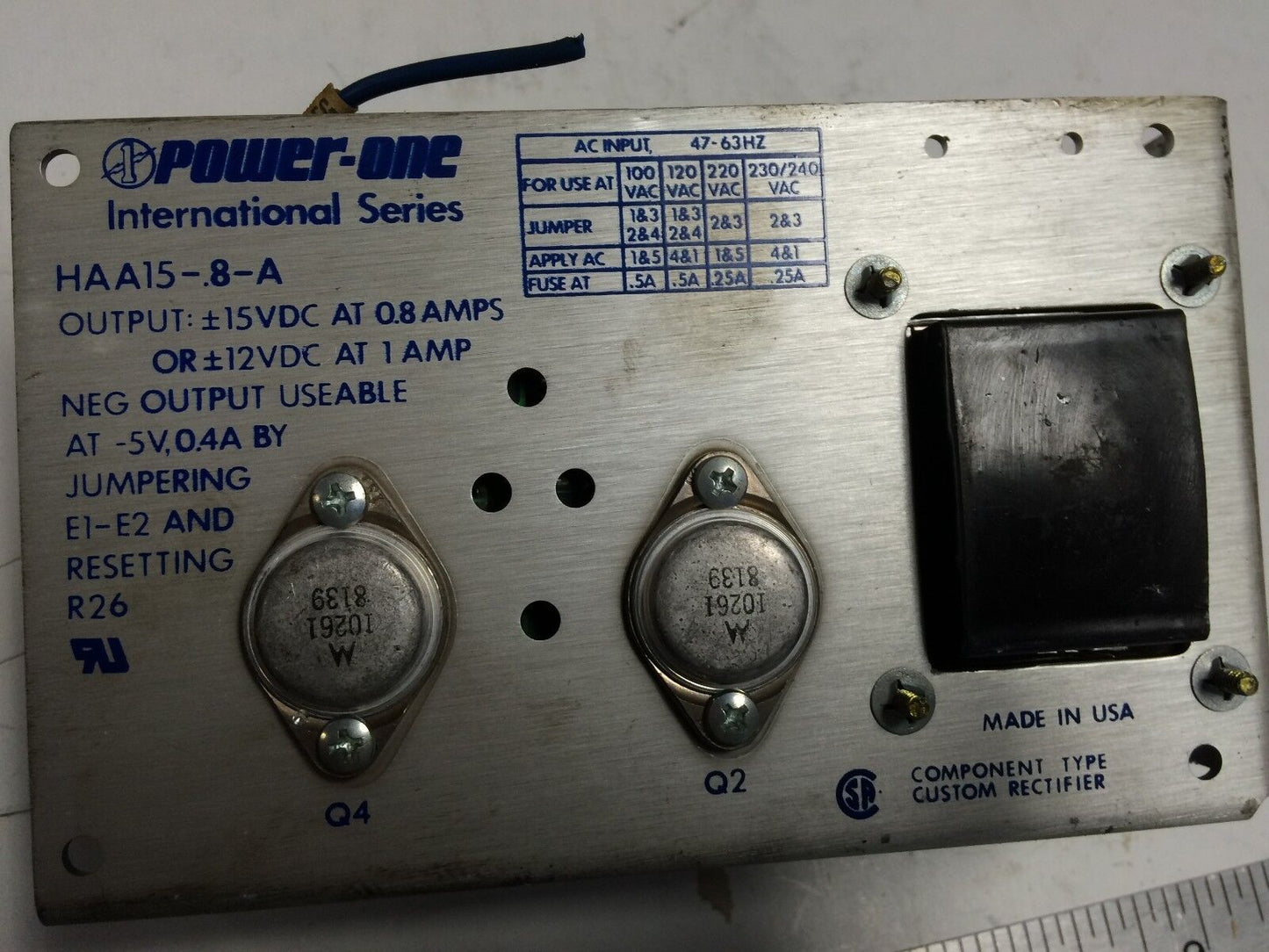 Power-One Haa15-.8-A,Haa15-8-A,E59712,50042B Power Supply,Aj