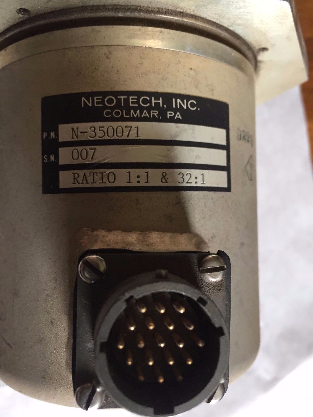Neotech N-350071 Resolver, Ratio: 1:1 & 32:1 Encoder,Br
