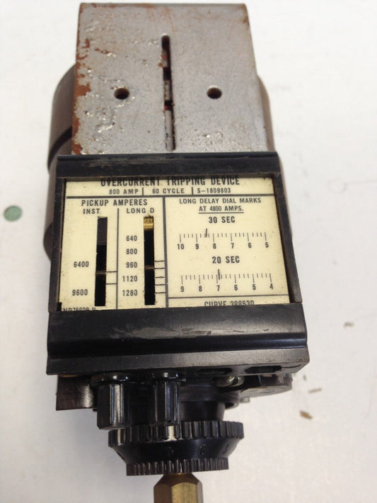 Westinghouse S-1809803 Db Breaker 800Amp,388530 Overcurrent Tripping Device,Ah
