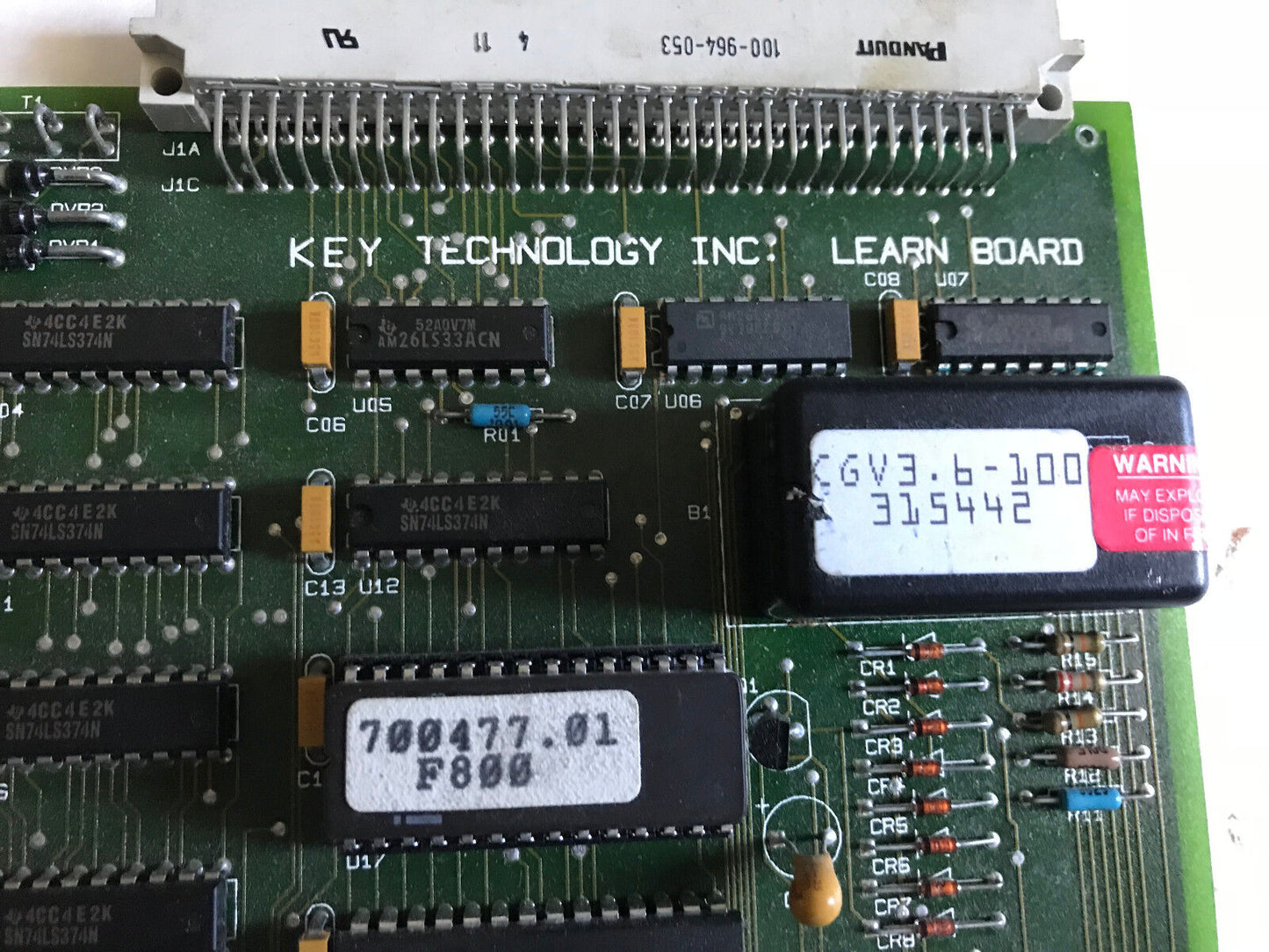 Key Thechnology 010204 Rev,700477A,700477 B  Learn Board Pcd 15905-459,Ax