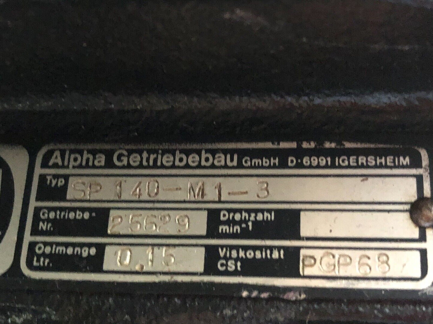 Gould M33y-Ymry-Y00y-1P Servo Motor & Alpha Sp140-M1-3 Gear Head,Td