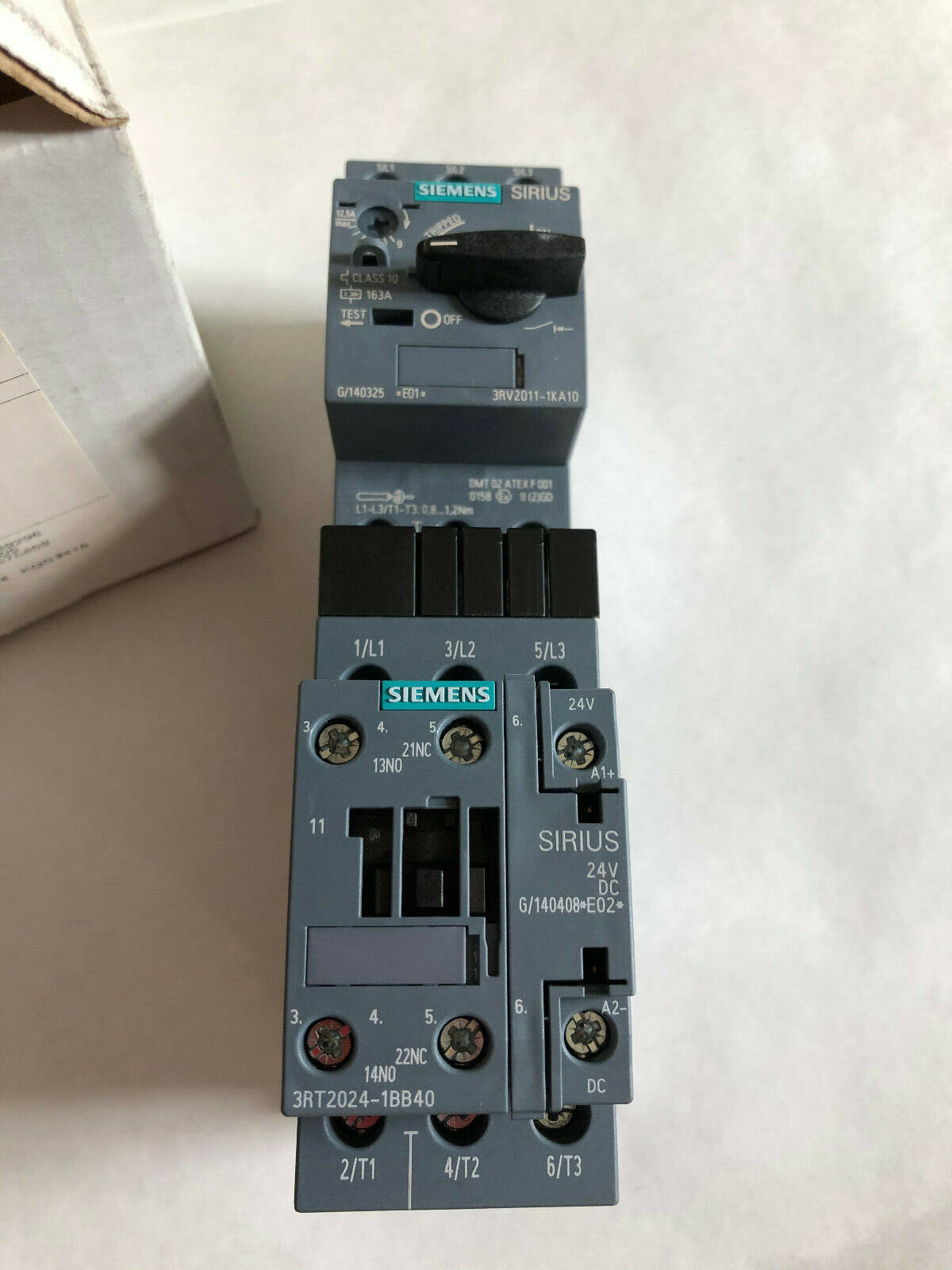 New Siemens 3Ra21201ka240bb4 Combination Starter,3Rv2011-1Ka10,Ss