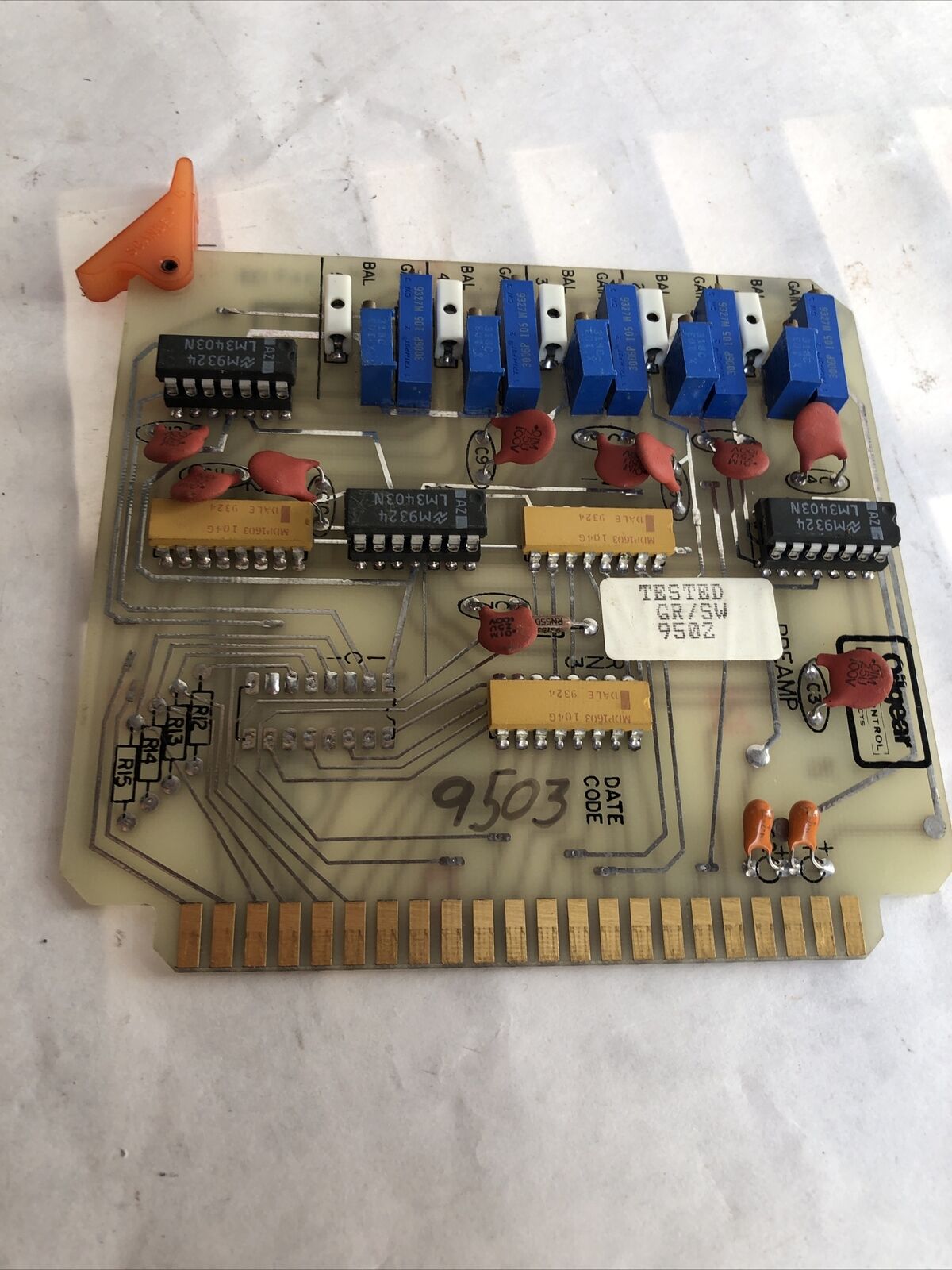 Oilgear L404564-506,316211 Ch2,L404564 Preamplifier Board,Oil Gear,Fm,Fj