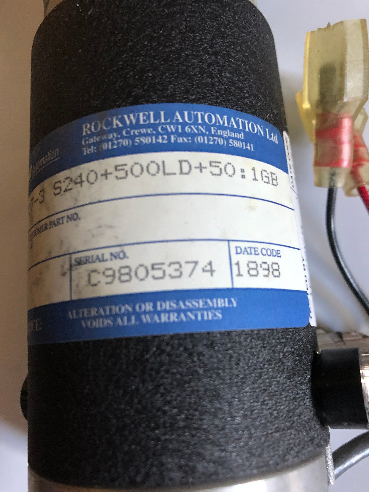 Rockwell Automation Dek 107707-3 S240+500Ld+50:1Gb Gearmotor,Gpl 052-2/50-1,Bw