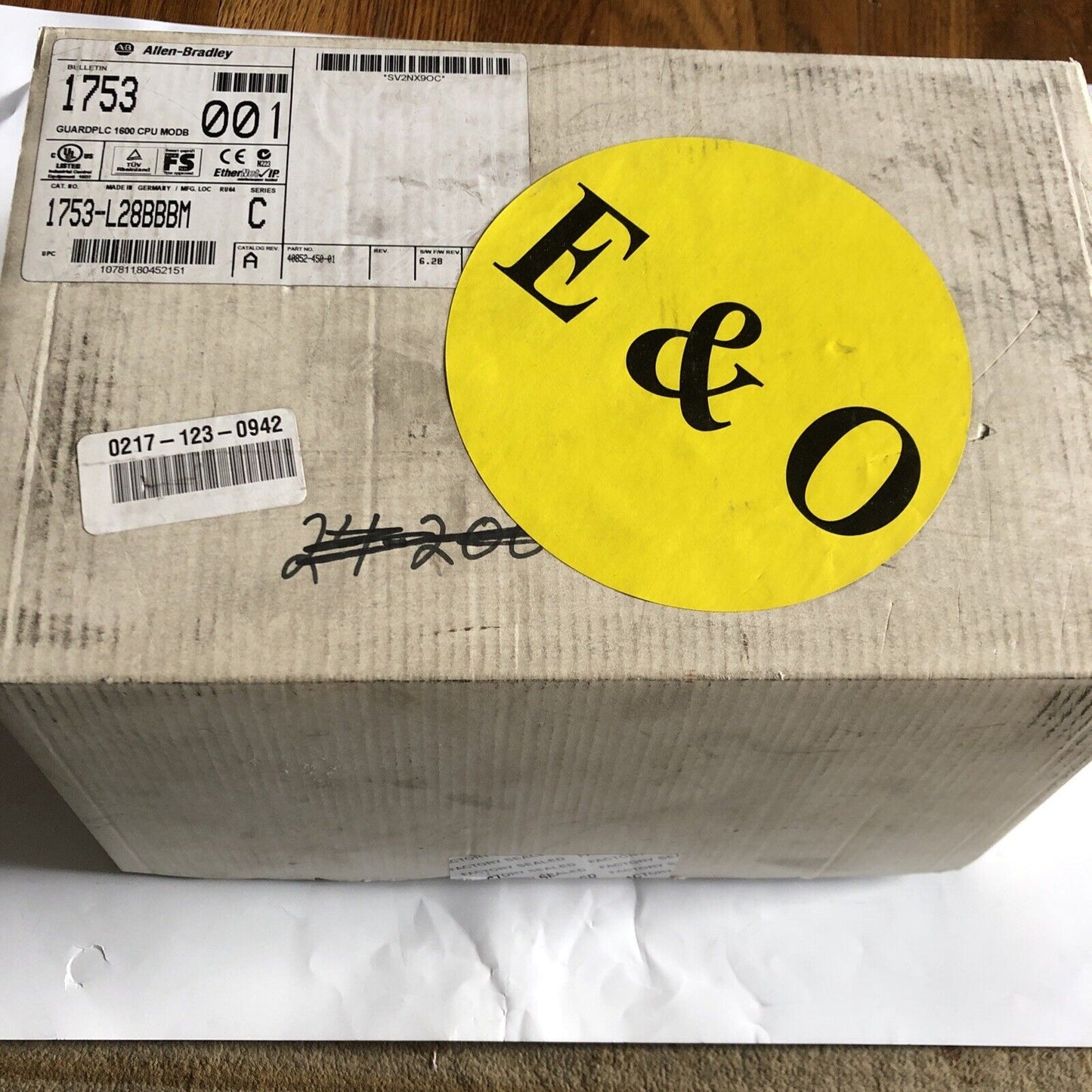 New Allen-Bradley 1753-L28bbbm C A 6.28,Guardplc 1600 Cpu Modb,Guard Plc 1600,Sj