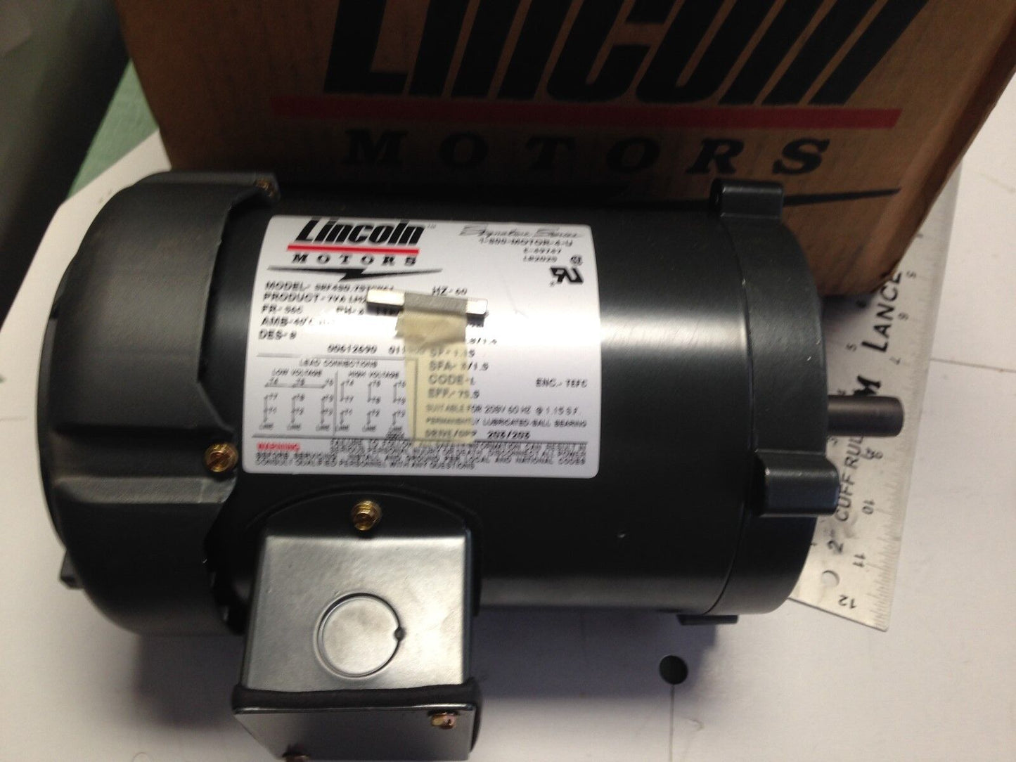 New Lincoln Motors Srf4s0.75Tcn61,75Tcn61 Lm24077 3/4Hp 3Ph,7Va Lm24077a P,Tb,Eg