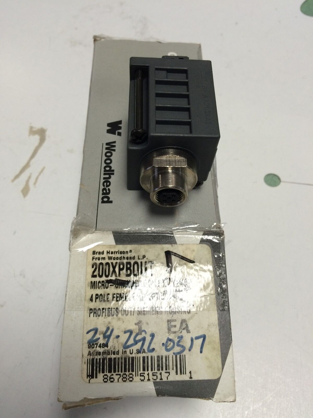 New Brad Harrison Receptacle, 200Xpbout Woodhead 6Es7 194-1A A01-0Xa0,Cg