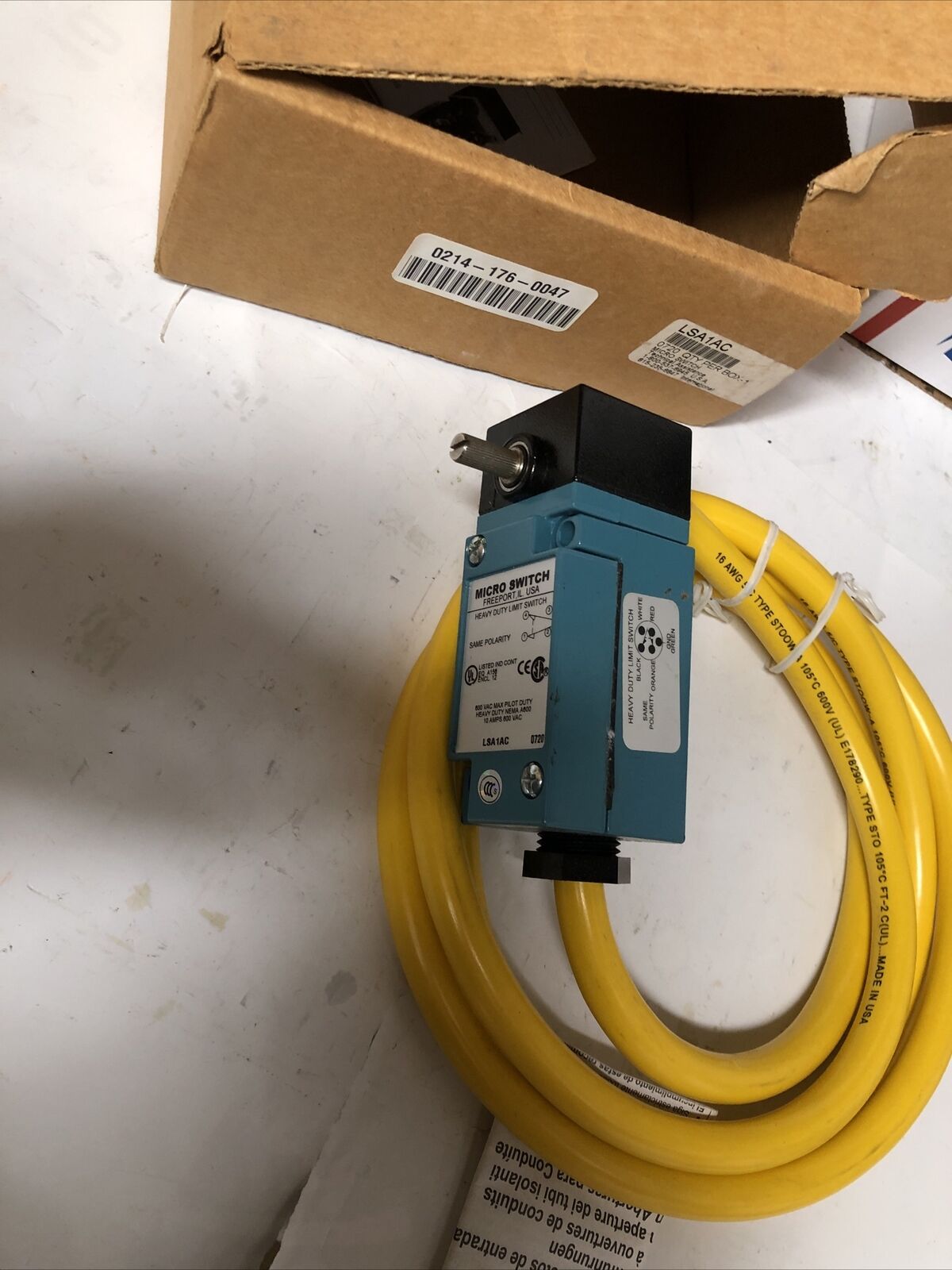 New Honeywell Lsa1ac Microswitch Pk8116 Limit Switch, 600Vac,10 Amps,Fk