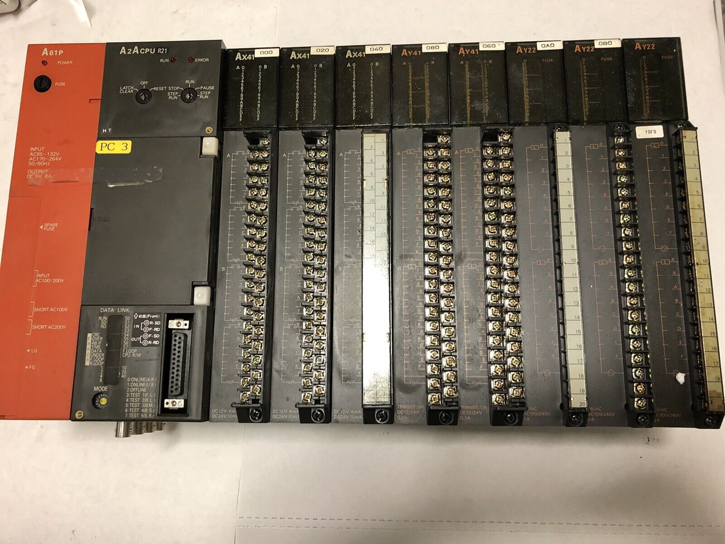 Mitsuibishi A2acpu R21 Plc System A61p,Ax41,Ay41,Ay22,Mitsuibishi A2acpur21,Ez