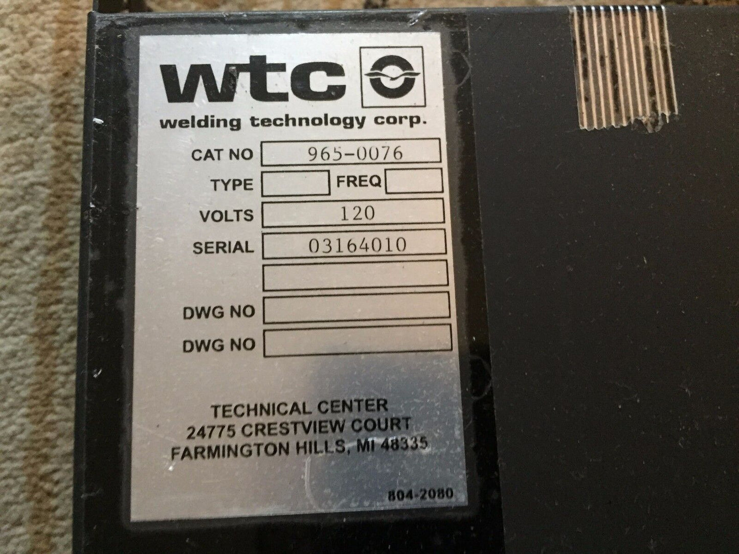 Wtc 965-0076 Rj45 Ethernet Connector Switch Welding Technology,Ay