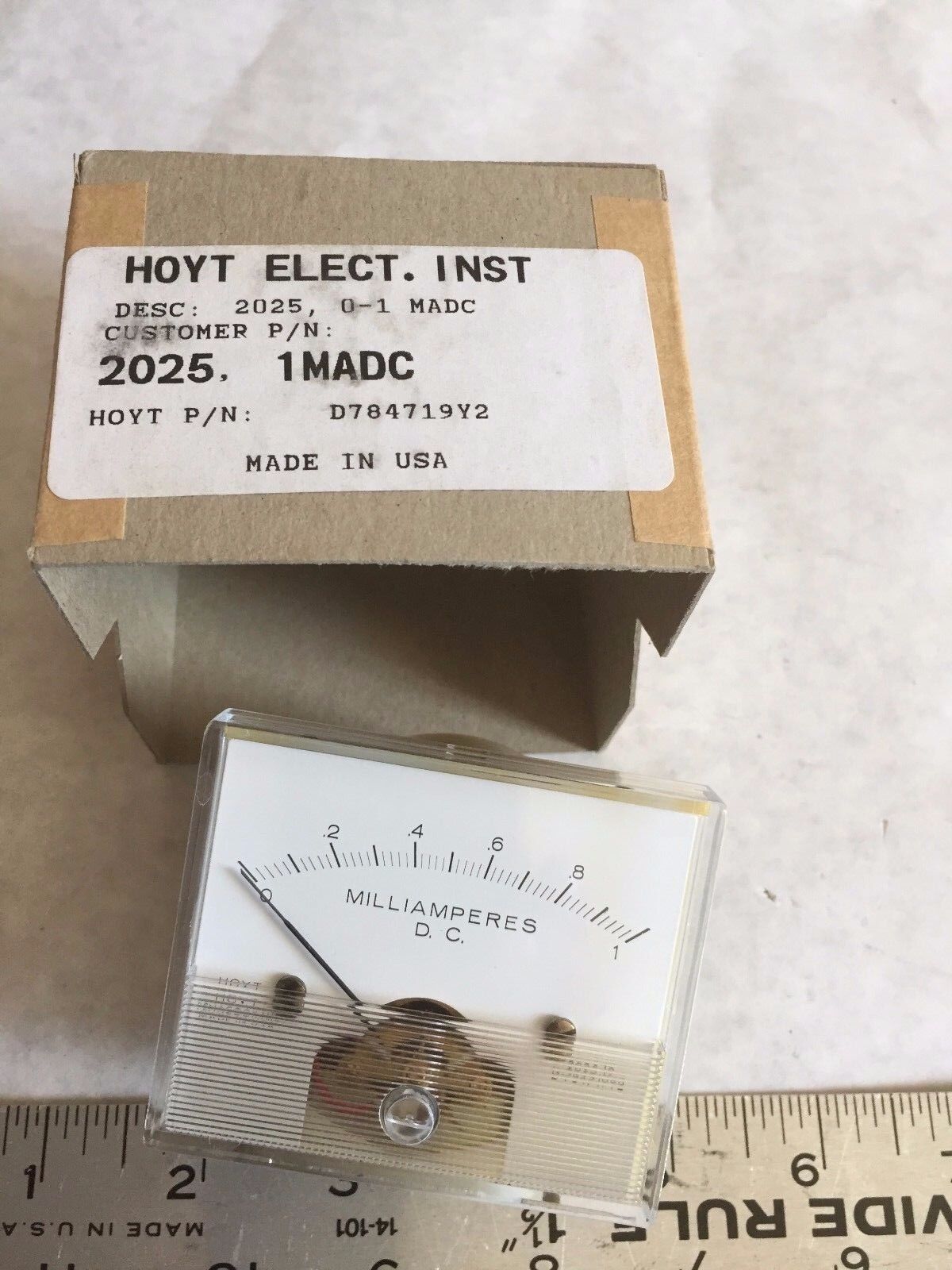 New Hoyt 2025,Hoyt 2025-19 2-3/4",Milliamperes Dc Meter D784719y2,1Madc,2208,Ea