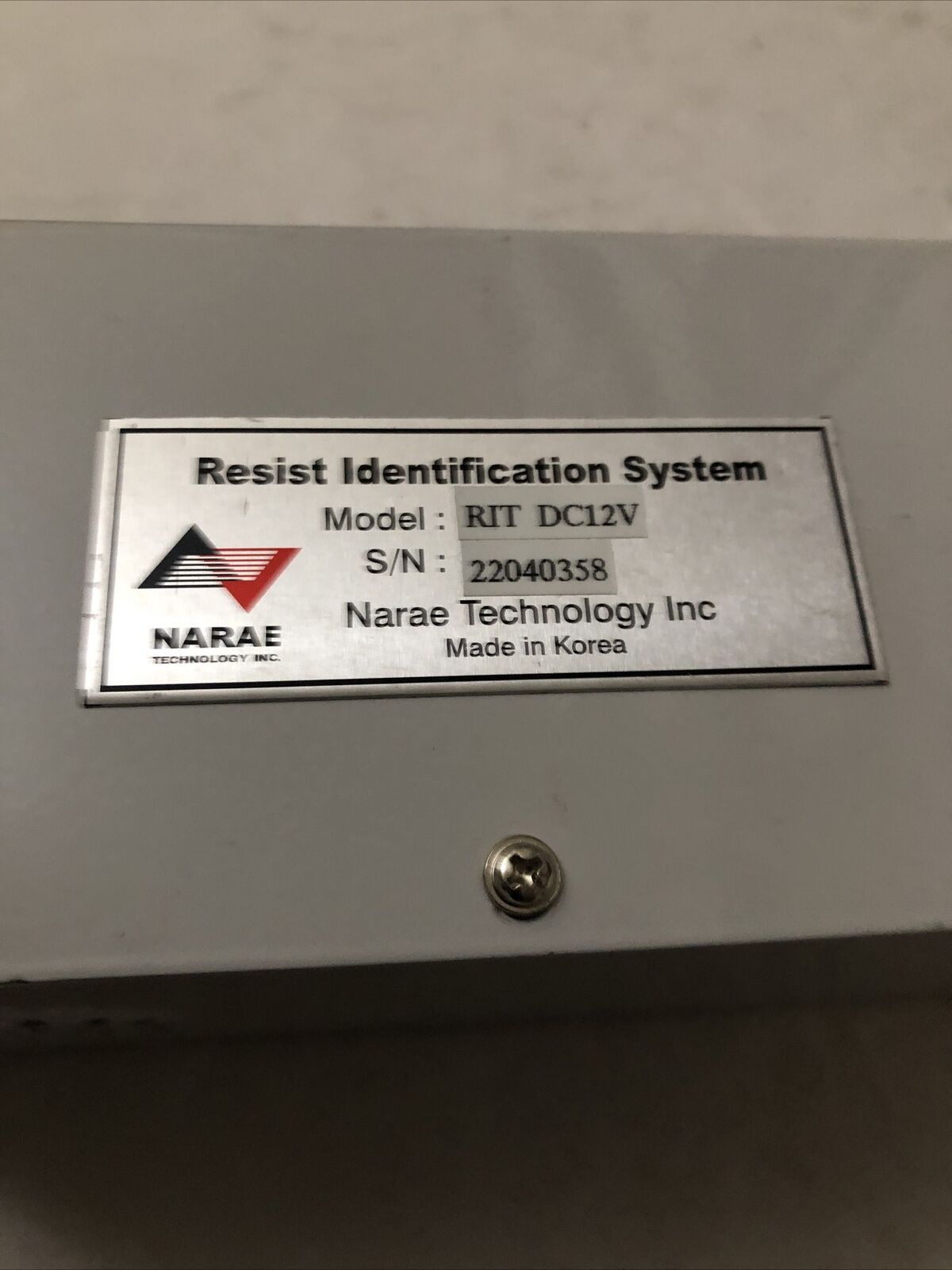 Narae  Rit Dc12v  Identification System Resist 250V Rit-Dc12v,Cs